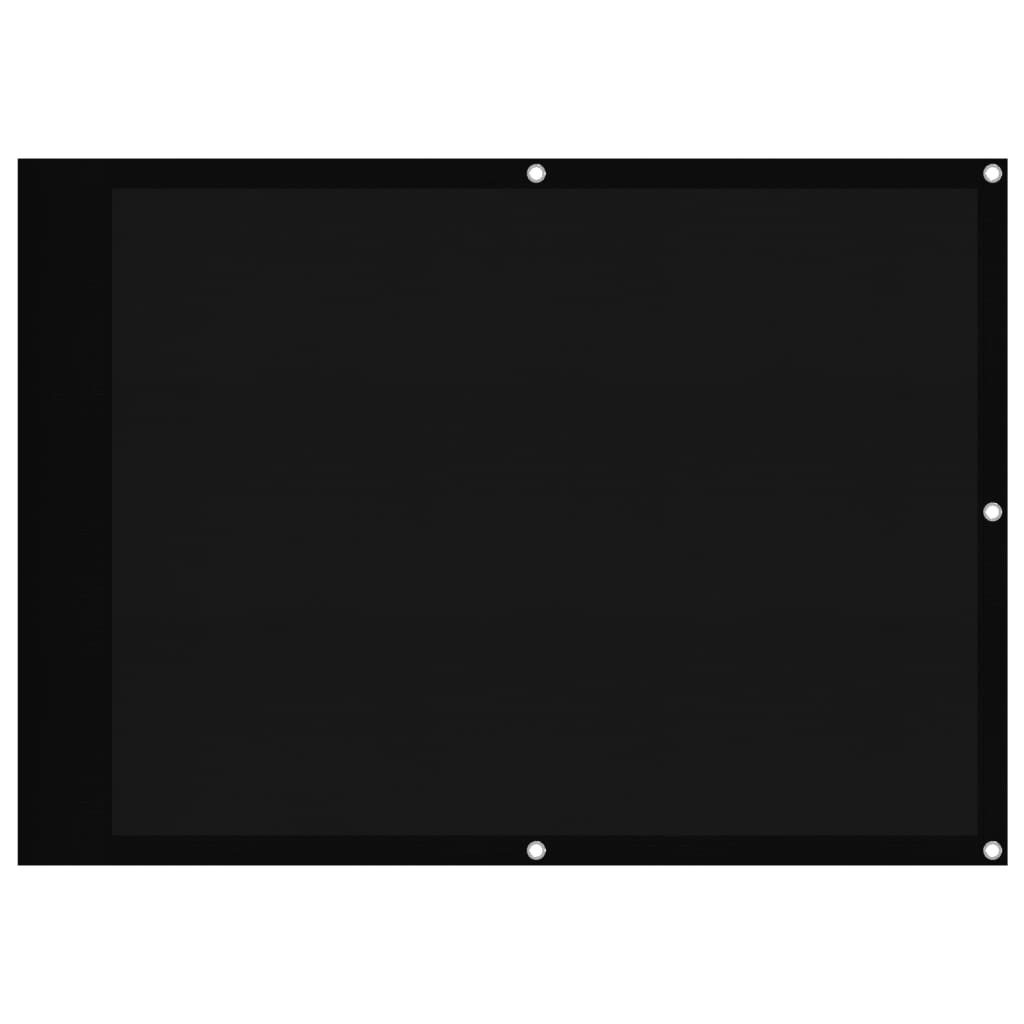 vidaXL Balkonsichtschutz Balkonabdeckung Schwarz 75x800 cm 100 % Polyester-Oxford
