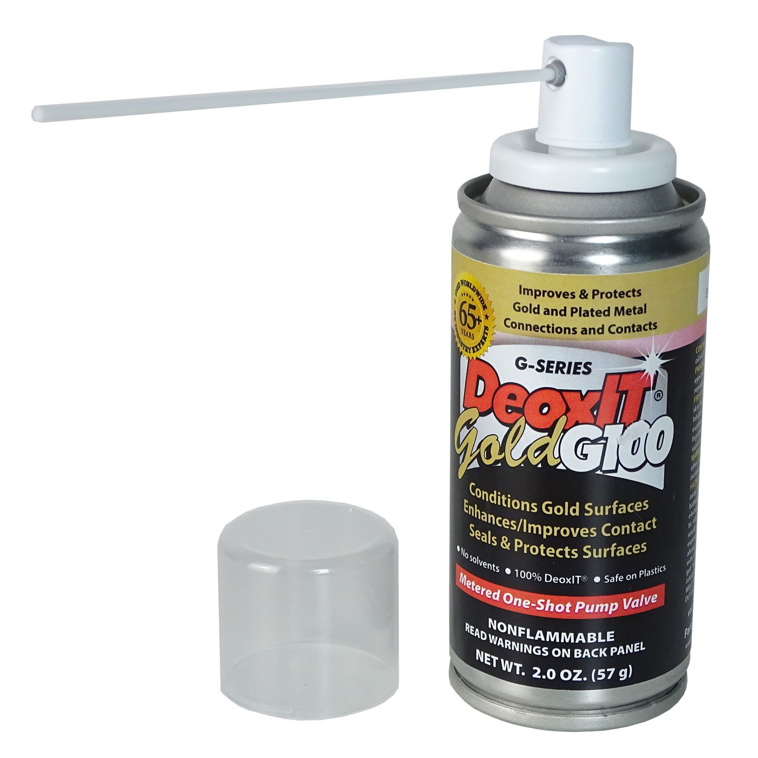 Caig Feinmechaniköl Caig DeoxIT Kontaktreiniger G100PS-2 Gold Spray für Metall-Kontakte, (Pump-Spray, 1-St., Kontaktspray), Reinigung Pflege und den Schutz elektrischer Metall-Kontakte