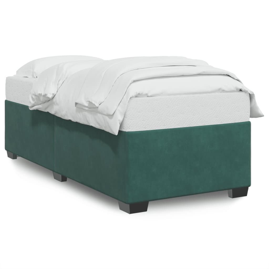 vidaXL Bett Bettgestell ohne Matratze Dunkelgrün günstig online kaufen