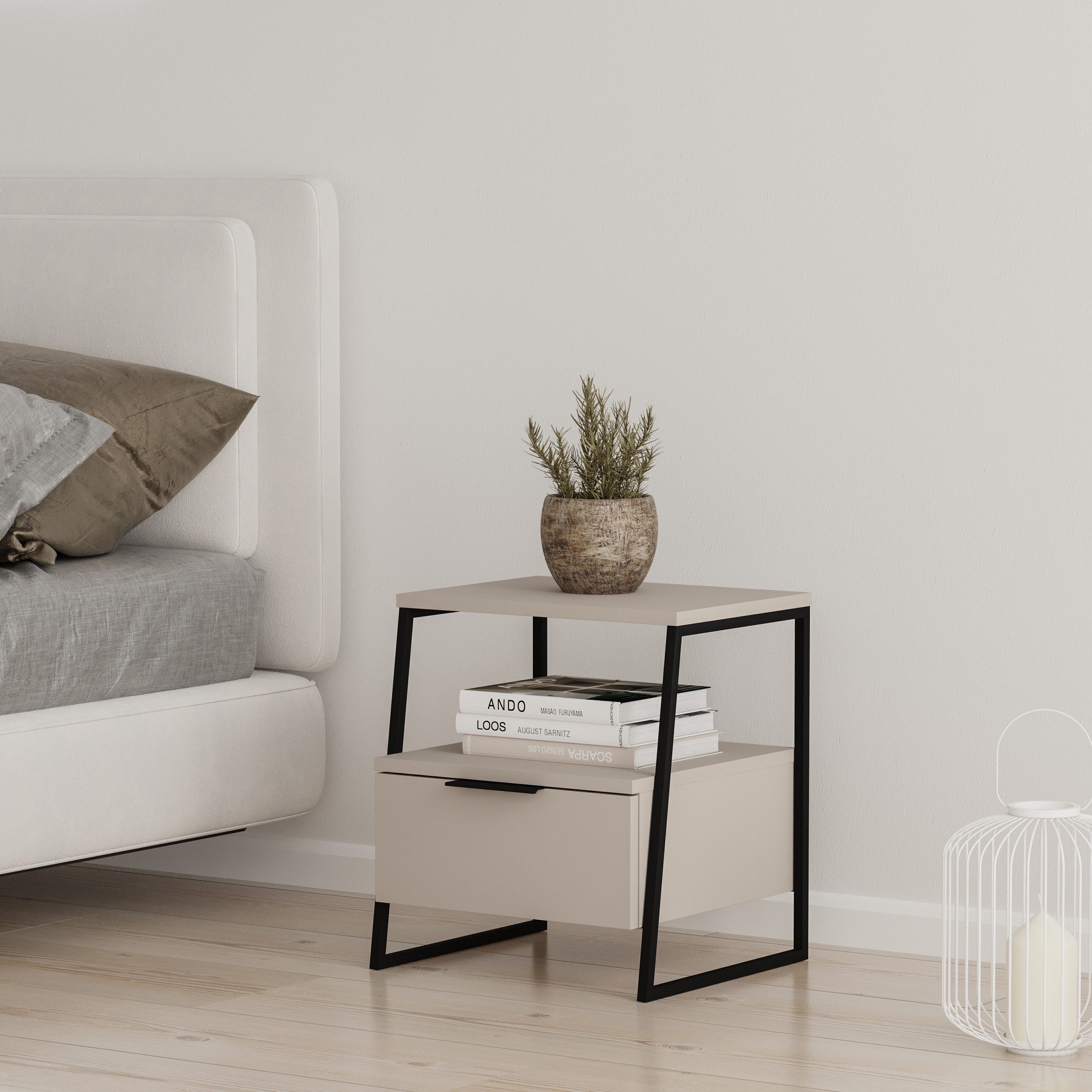 Decortie Nachttisch Pal mit Schubladen Kommode 45 x 40 x 50 cm (1 Kommode), günstig online kaufen