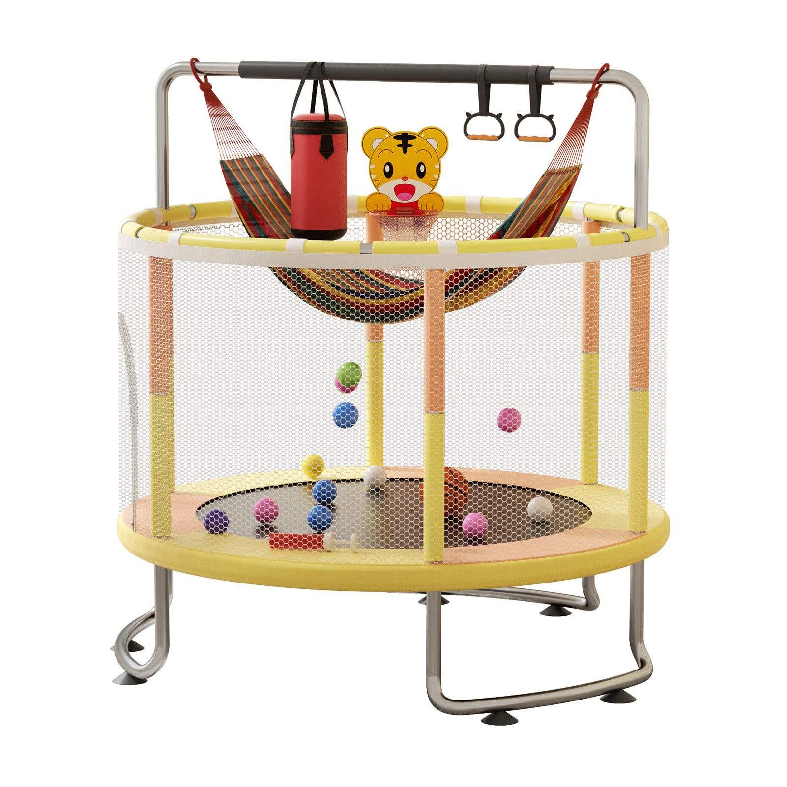 Rutaqian Kindertrampolin Kinder Trampolin mit Basketballkorb, günstig online kaufen