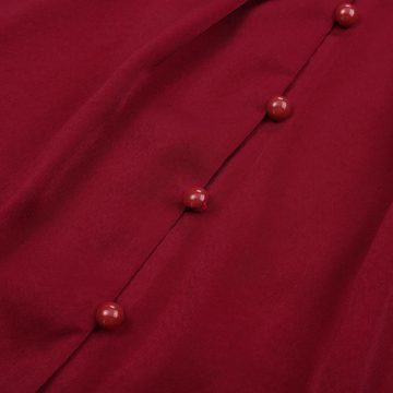 ZWY Hemdbluse Elegantes, einfarbiges, langärmliges, lockeres Damenoberteil (Lässige, geknöpfte Arbeitshemdoberteile für Damen) Lässiges und elegantes Top mit V-Ausschnitt