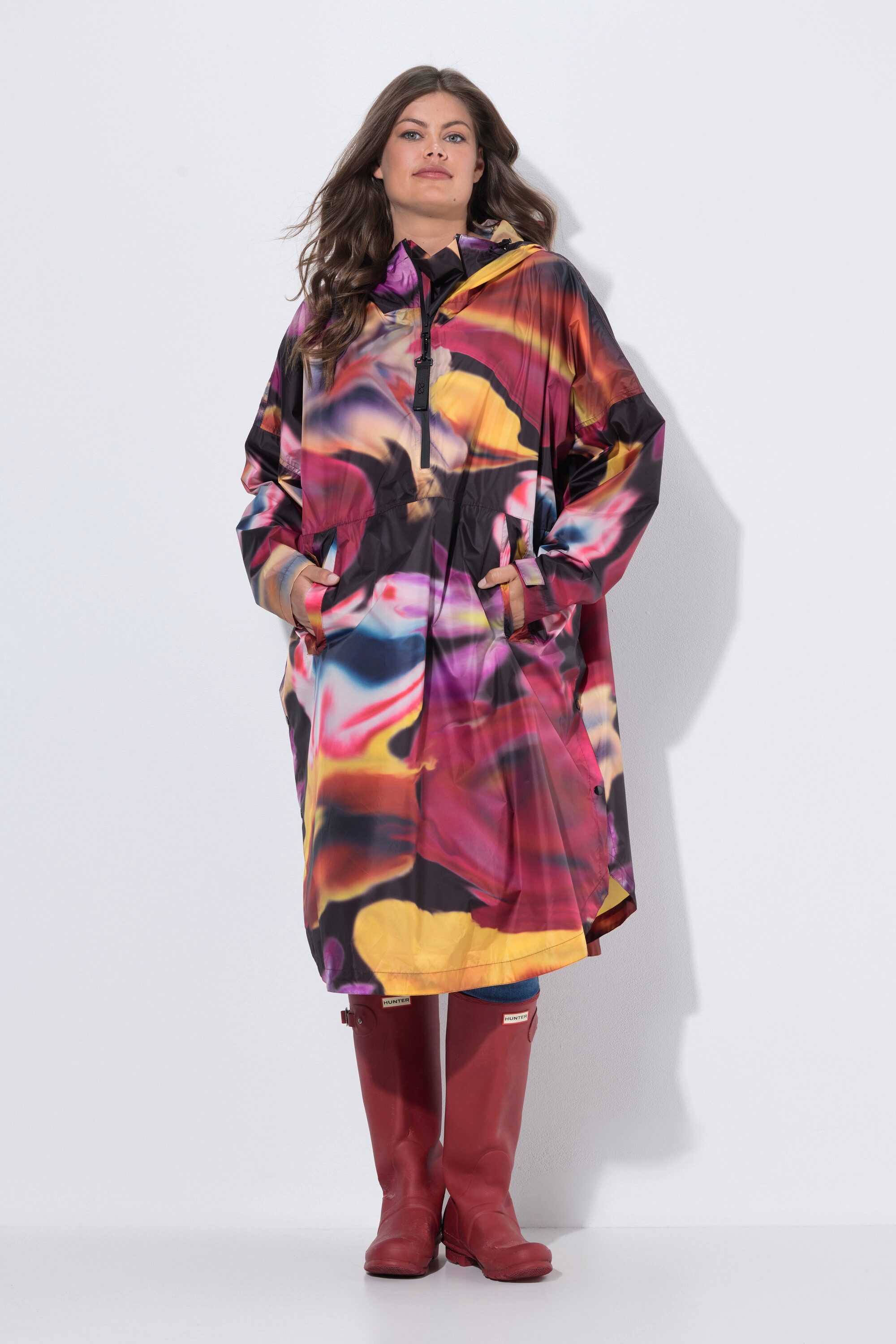 Laurasøn Funktionsjacke Funktions-Regencape Unisex Print Kapuze