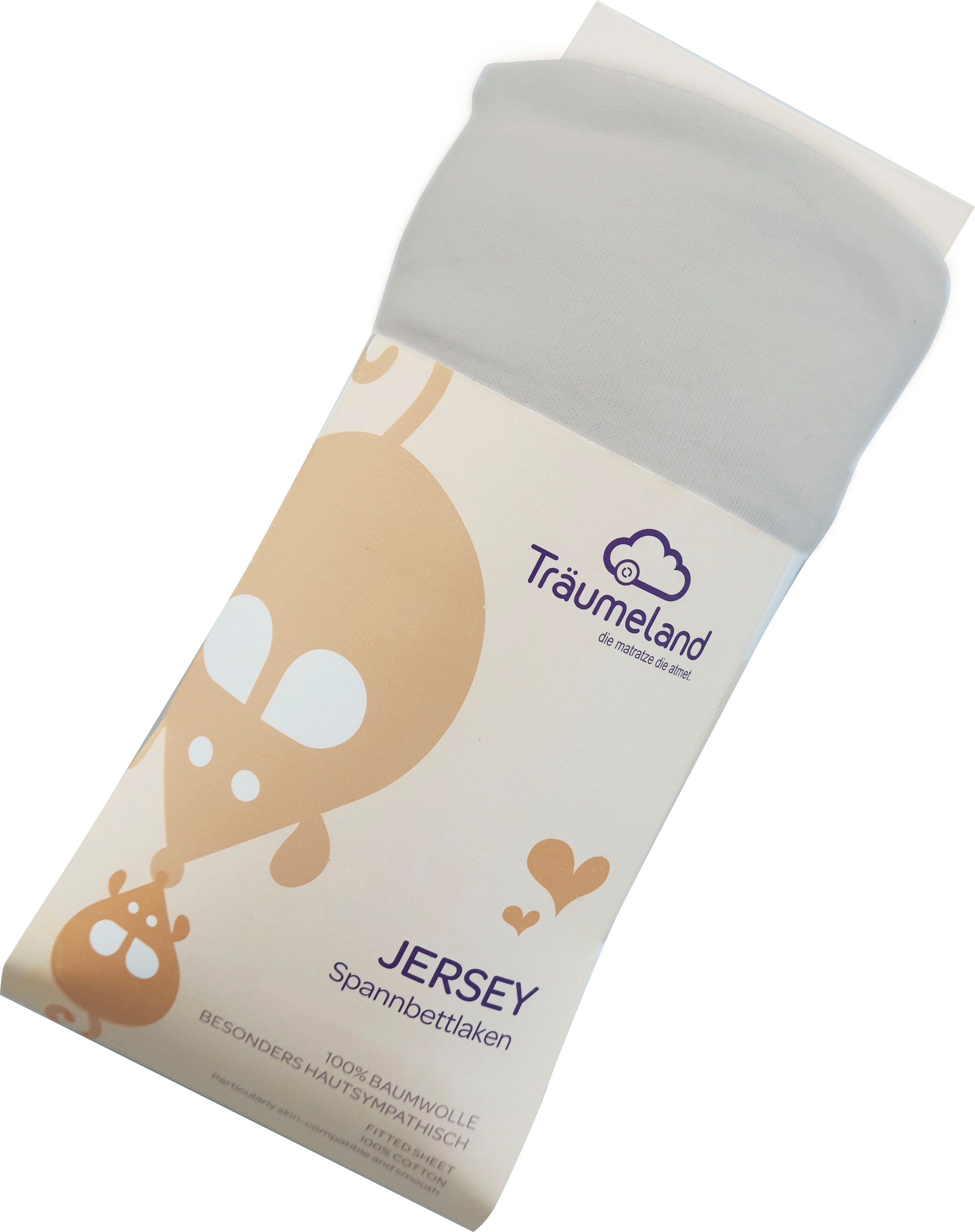 Träumeland Bettlaken kuschelweiches Spannbetttuch Jersey, Jersey, günstig online kaufen