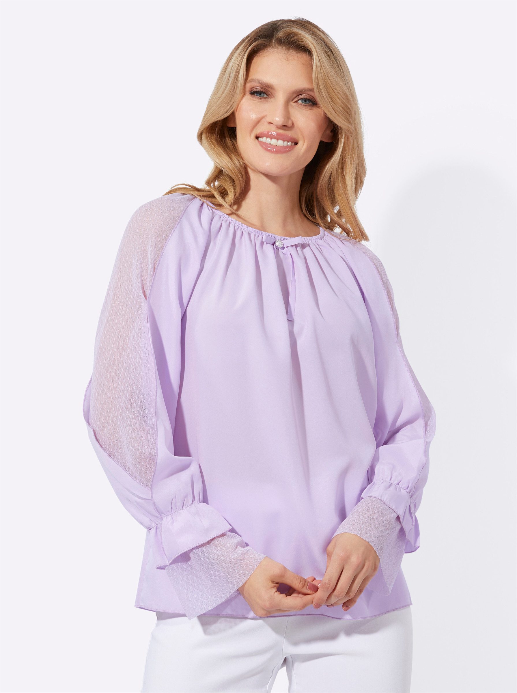 Sieh an! Klassische Bluse Schlupfbluse günstig online kaufen