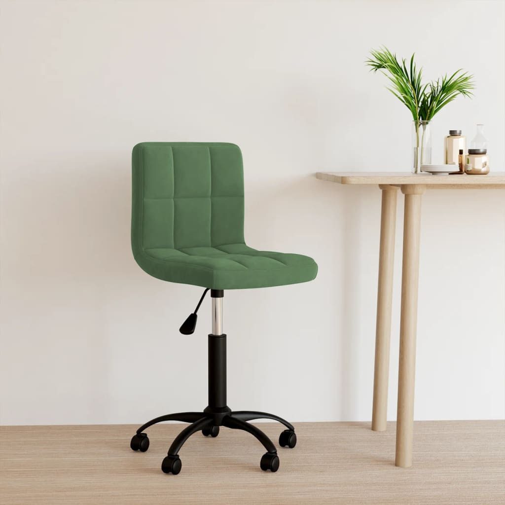 vidaXL Bürostuhl Bürostuhl Drehbar Dunkelgrün Samt (1 St)