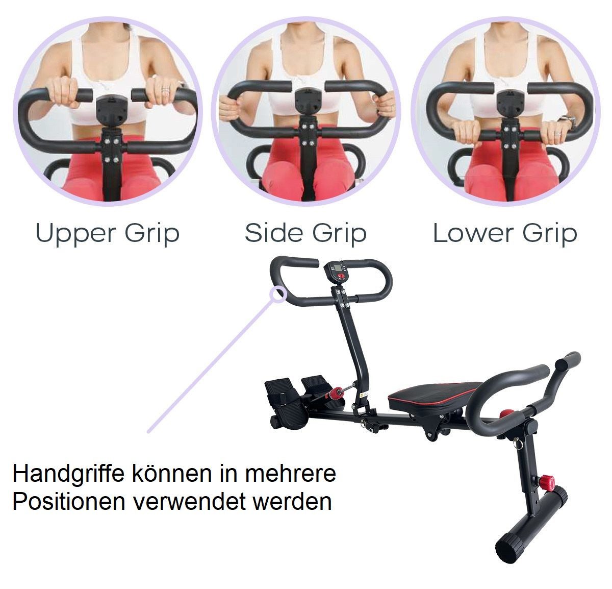 Orange-Planet Rudergerät Rudergerät Trainingsgerät Orange Gym Rudertrainer zusammenklappbar