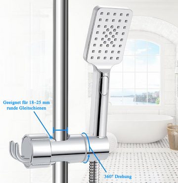 Coonoor Handbrause Halterung Duschbrause, verstellbar Duschhalterung, (360° drehbar Brausehalter), für Slide Bar 18-25 mm Außen Durchmesser