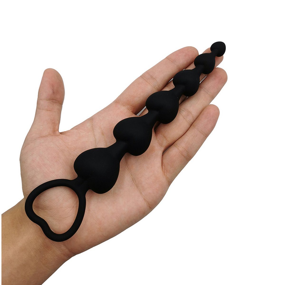 TPFSecret Analkette für Männer mit Frauen, Kugeln ergonomische große und Farbe: Durchmesser Anal 6 Herzkette, Lila und 18,5cm - unterschiedlichem