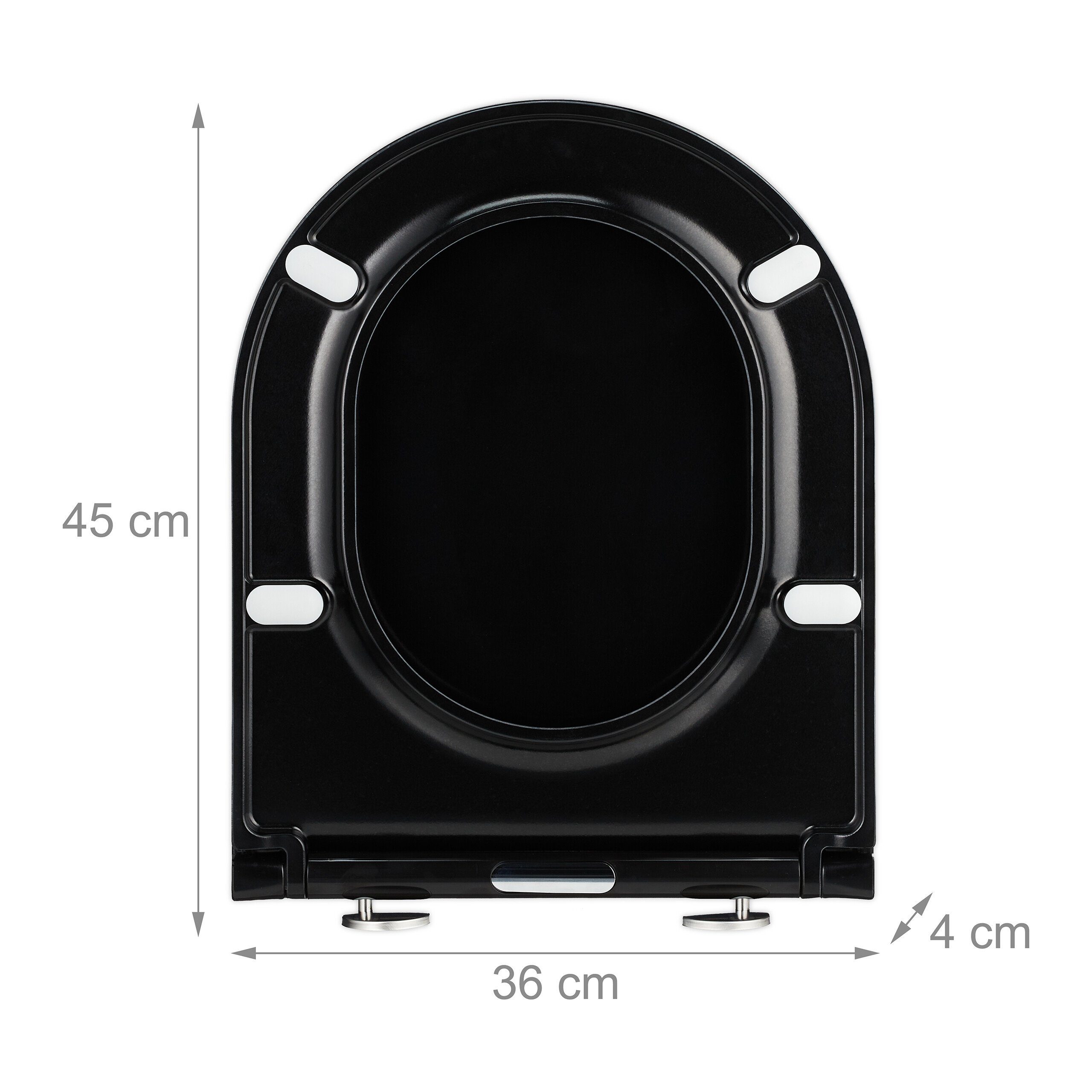 relaxdays WC-Sitz Toilettendeckel mit Absenkautomatik