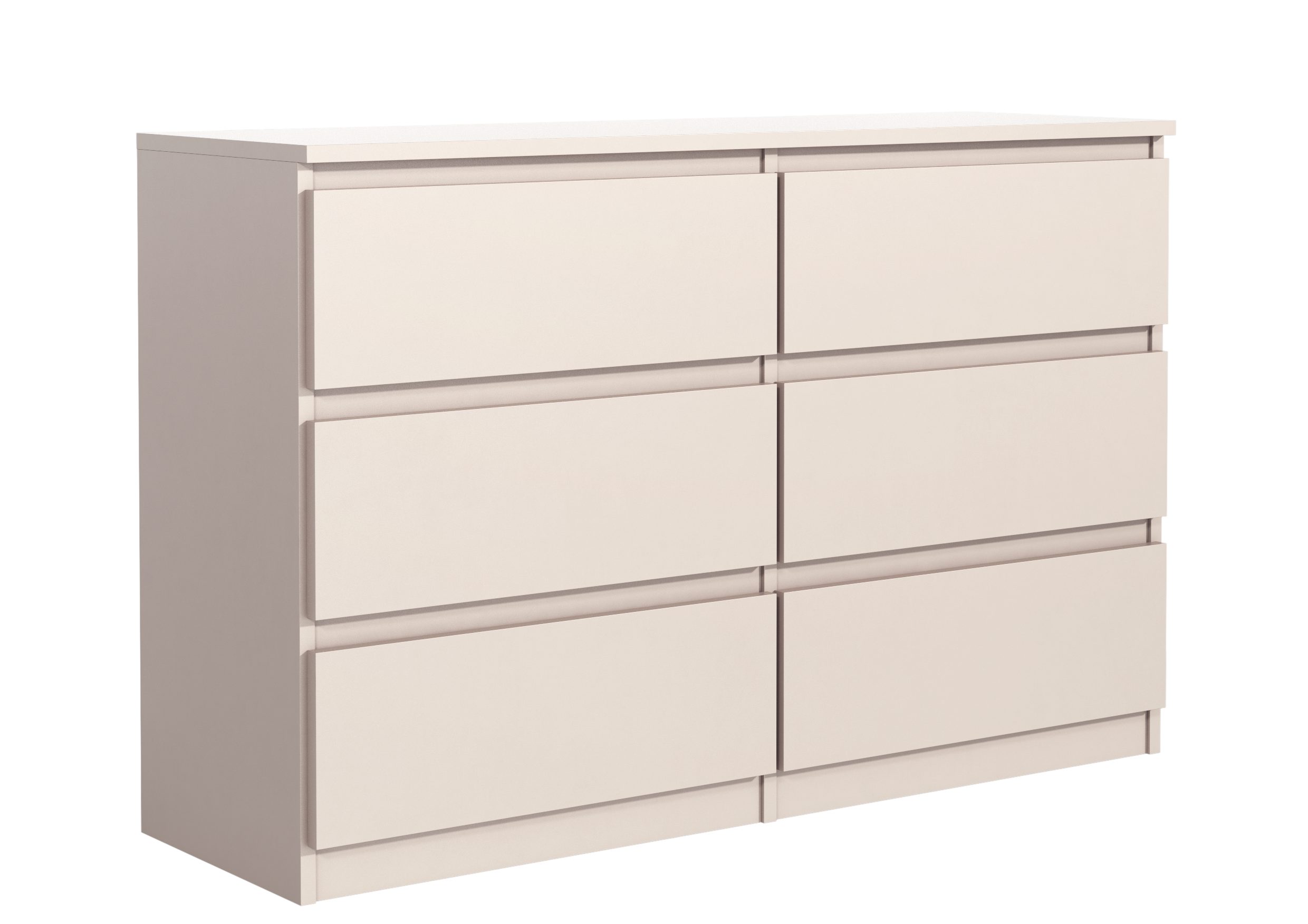 MAGOWA Schubkastenkommode Kommode 140cm - moderne Kommode mit 6 Schubladen für viel Stauraum, Breite 140 cm - Tiefe 39 cm - Höhe 79 cm