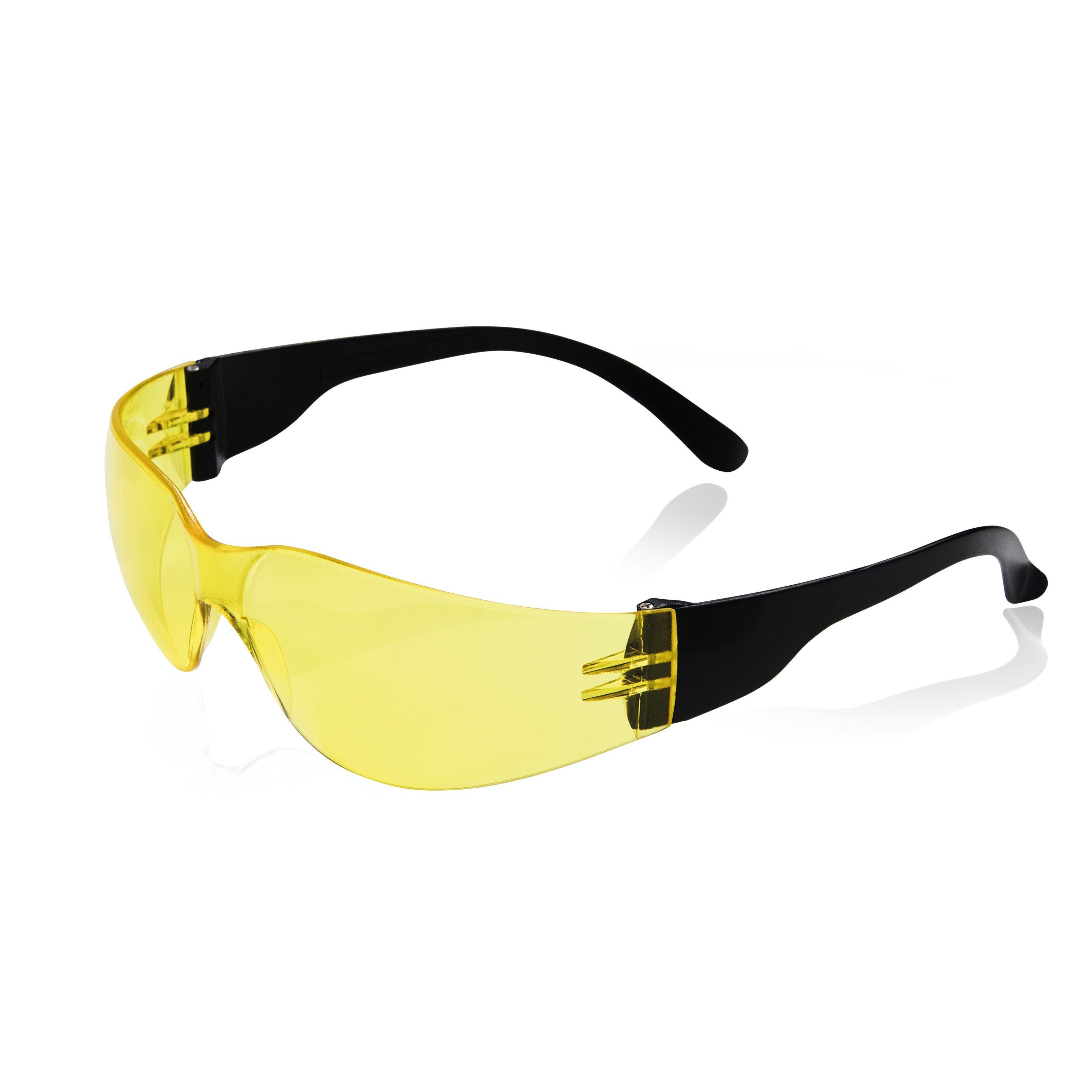 PRO FIT by Fitzner Arbeitsschutzbrille Light Schutzbrille, gelbe Polycarbonatscheiben, (1, Stück)