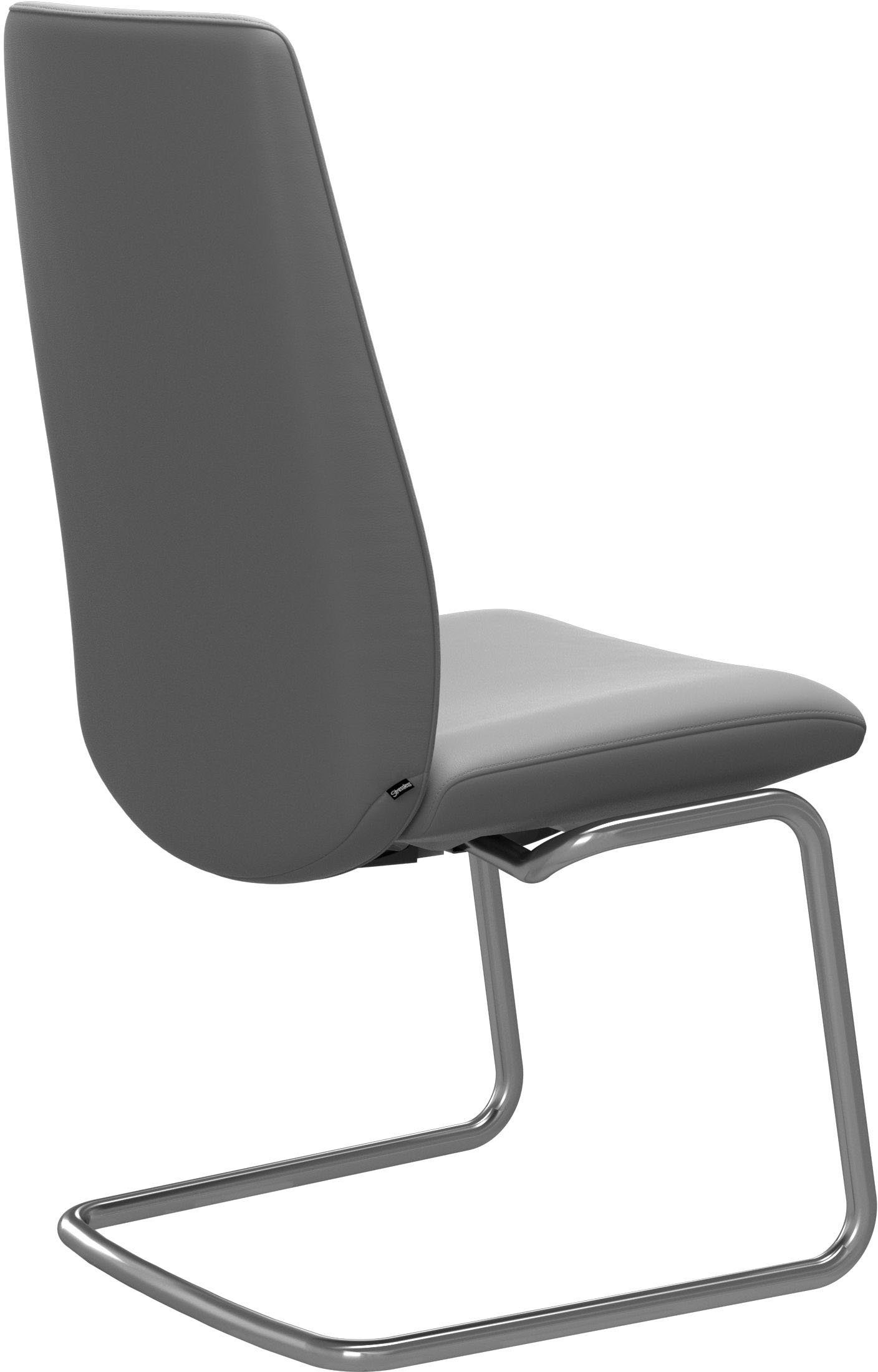 High aus Stahl Stressless® Polsterstuhl Schwarz Back, in L, Beinen matt Laurel, Größe mit