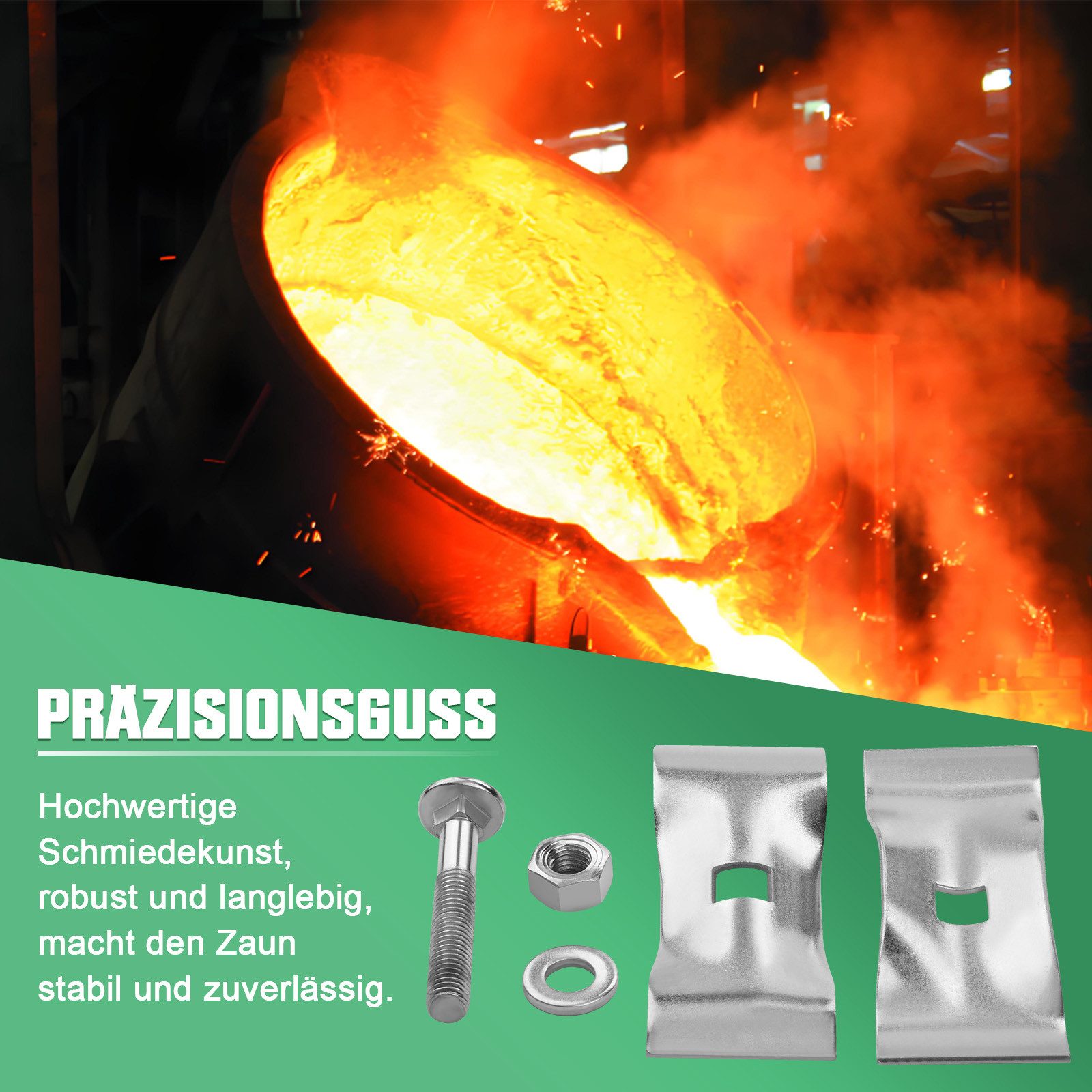 XERSEK Zaunverbinderset 10/20Stk Bauzaun Verbindungsschelle 42x42mm günstig online kaufen