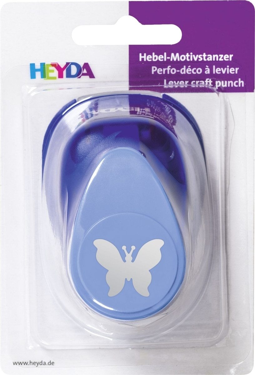 Heyda Motivstanzer Motivstanzer für Karton bis 220g/qm groß Schmetterling 25mm