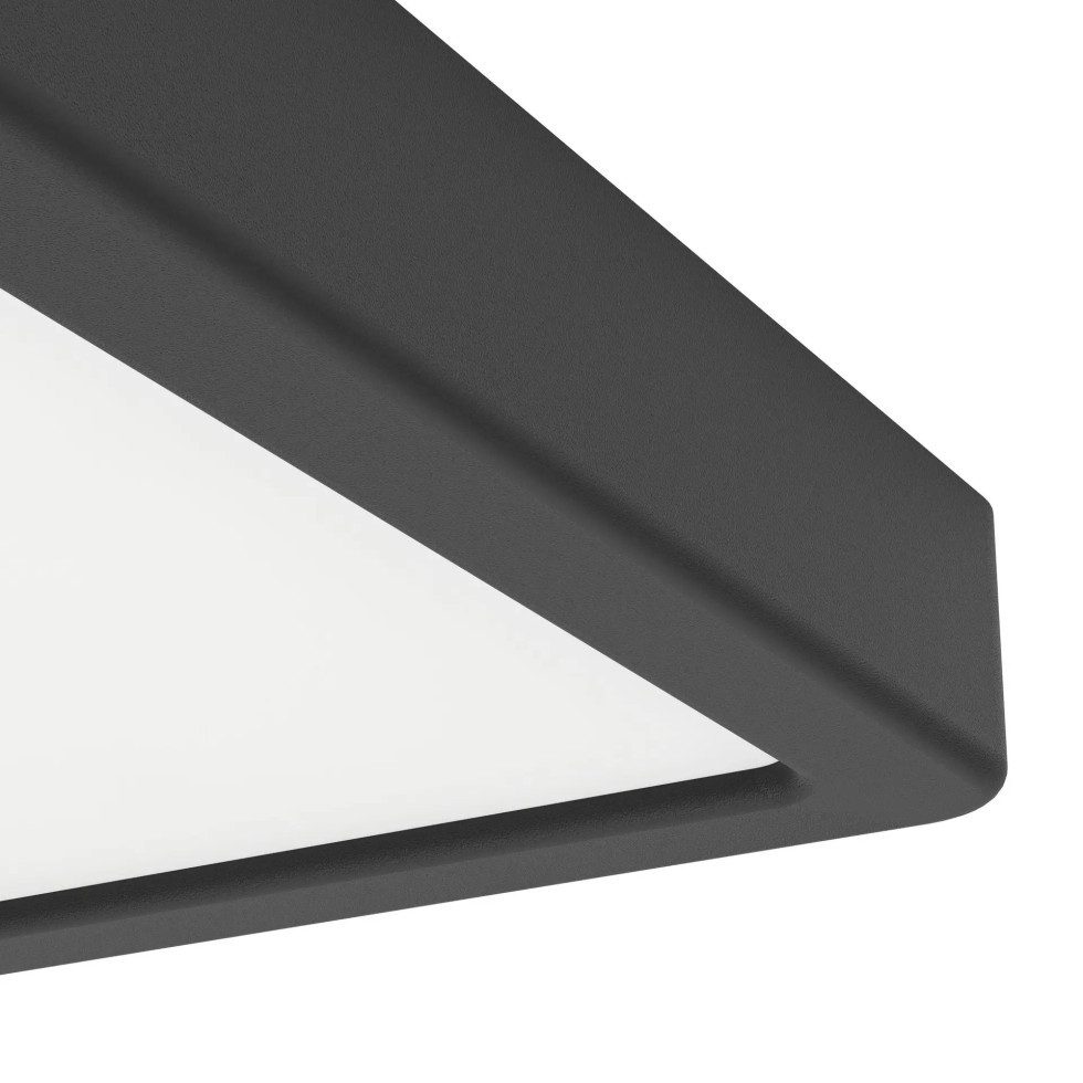 EGLO Deckenleuchte Eglo LED Deckenleuchte Fueva 6 schwarz 15 x 15 cm, Inkl. Leuchtmittel, Nicht dimmbar ohne Bewegungsmelder