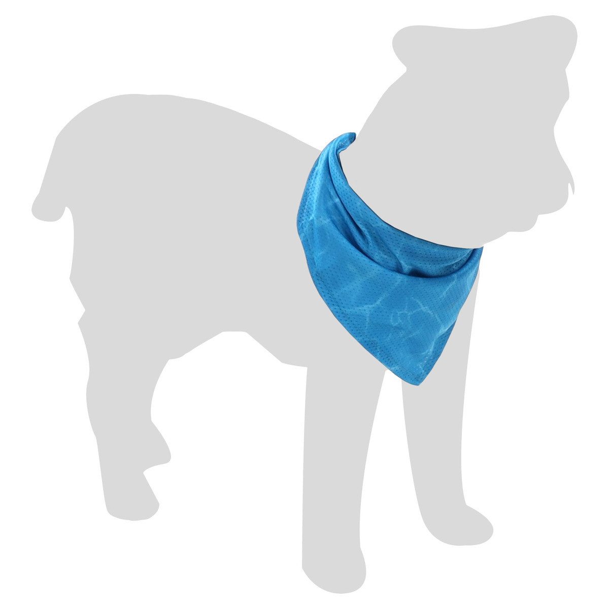 Flamingo Tier-Halstuch Kühlbandana für Hunde Fresk Inou blau