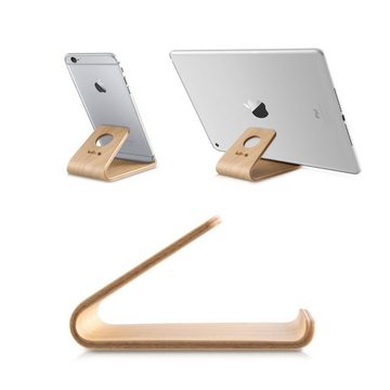 kalibri Handy Halterung für iPhone Samsung - Tisch Stand Dock Birken-Holz Halterung, (1-tlg)