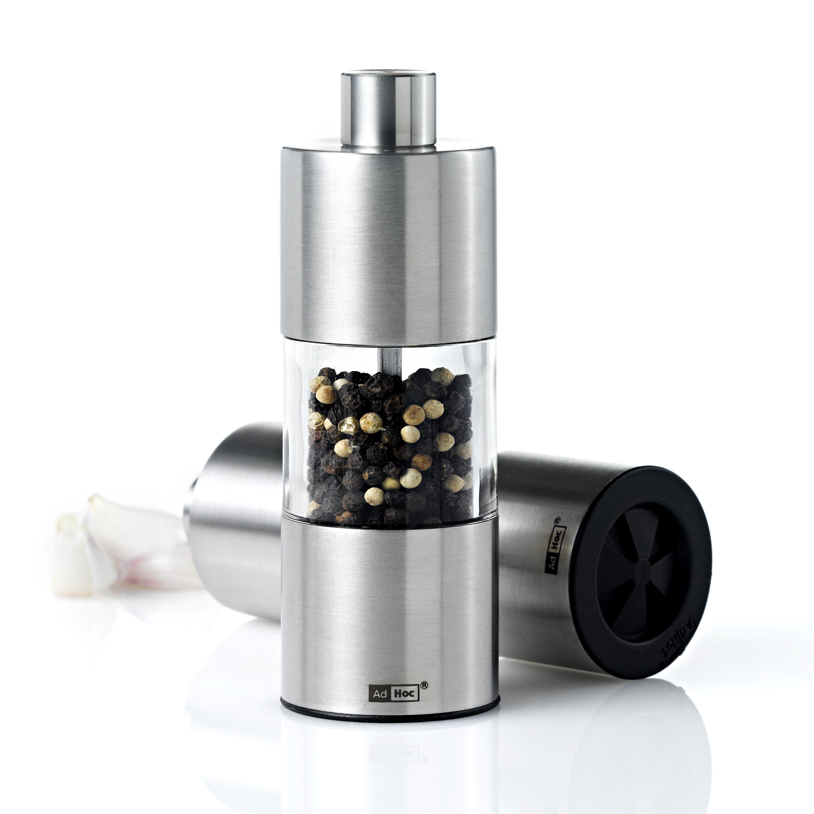 AdHoc Salz-/Pfeffermühle CLASSIC, CLASSIC MEDIUM, CLASSIC LARGE manuell, (1 Stück), klassische Mühle in drei Größen mit Keramikmahlwerk
