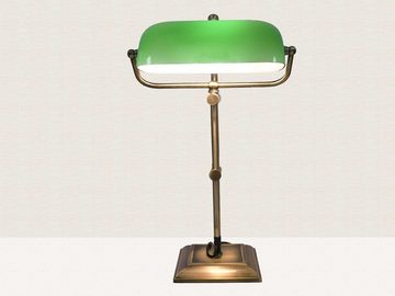 Kiom Tischleuchte Bankerslamp Jack Green E27, Schalter mit Kettchen, Leuchtmittel nicht inklusive, Leuchtmittel abhängig