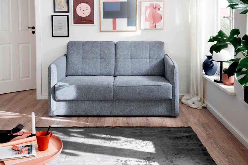 BENFORMATO HOME COLLECTION 2-Sitzer Schlafsofa Funktionssofa MILANO Stoff Corto mit zwei Liegeflächen