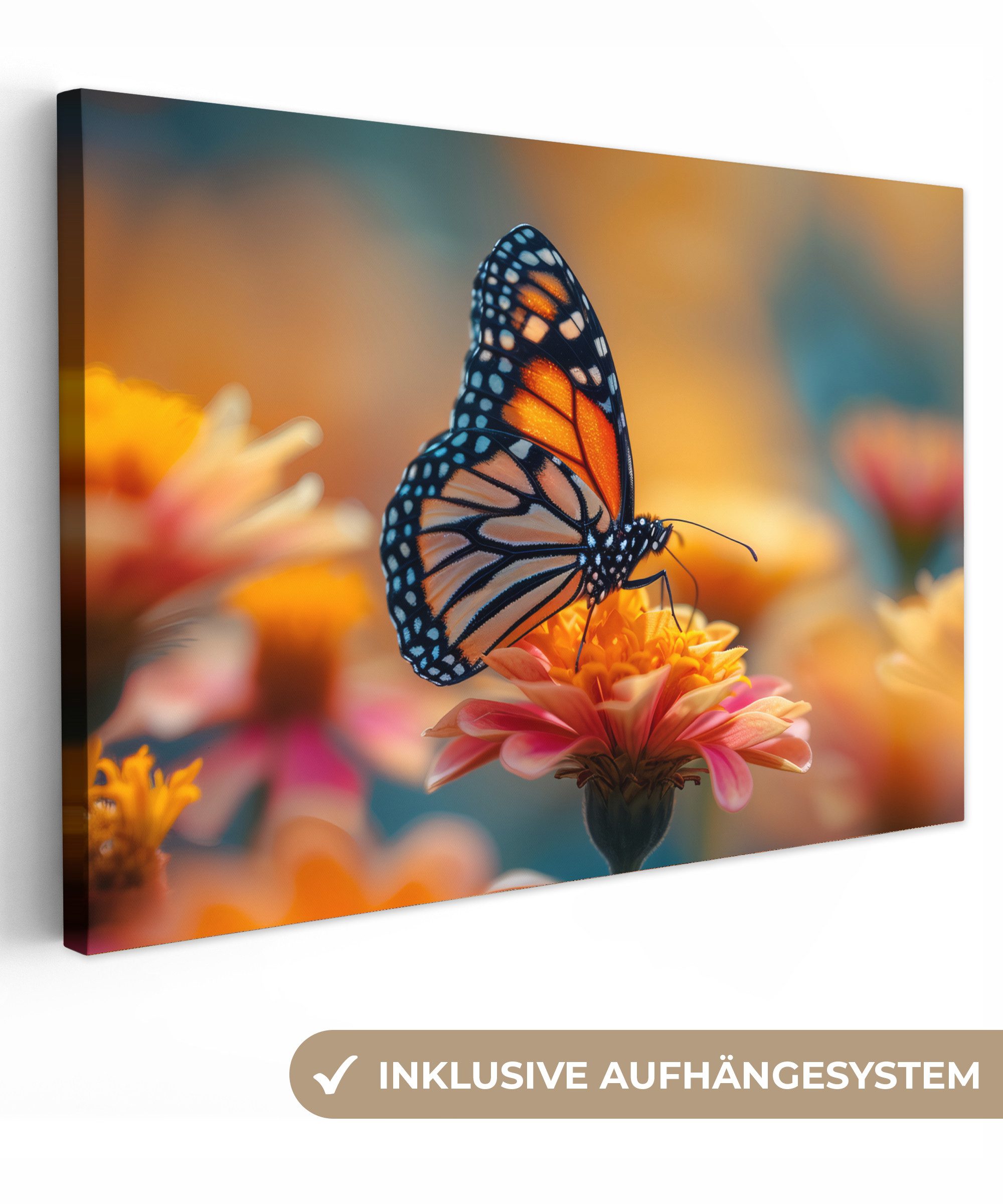 OneMillionCanvasses® Leinwandbild Schmetterling - Tiere - Farbenfroh - Natu günstig online kaufen