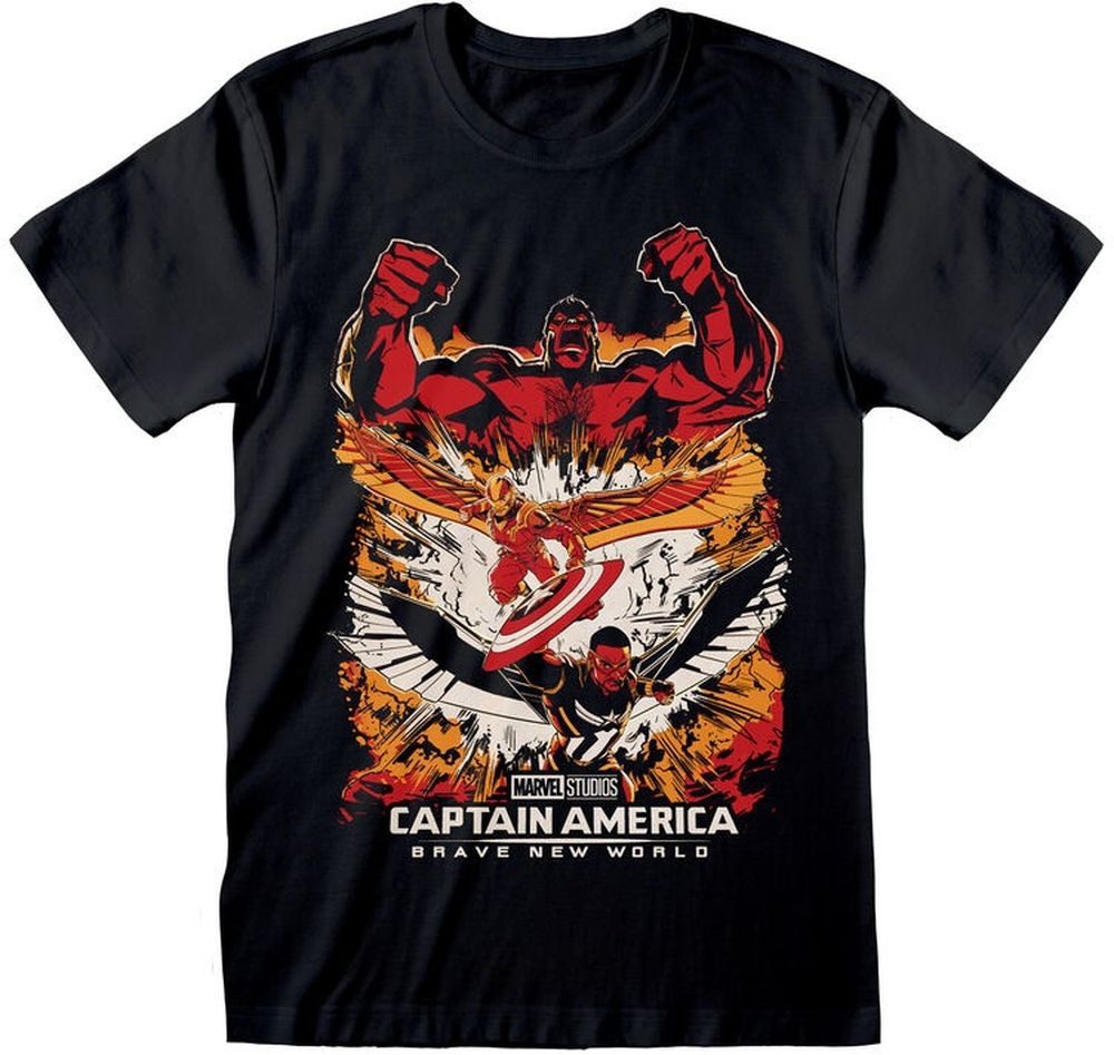 Captain America T-Shirt Brave New World Montage T-Shirt