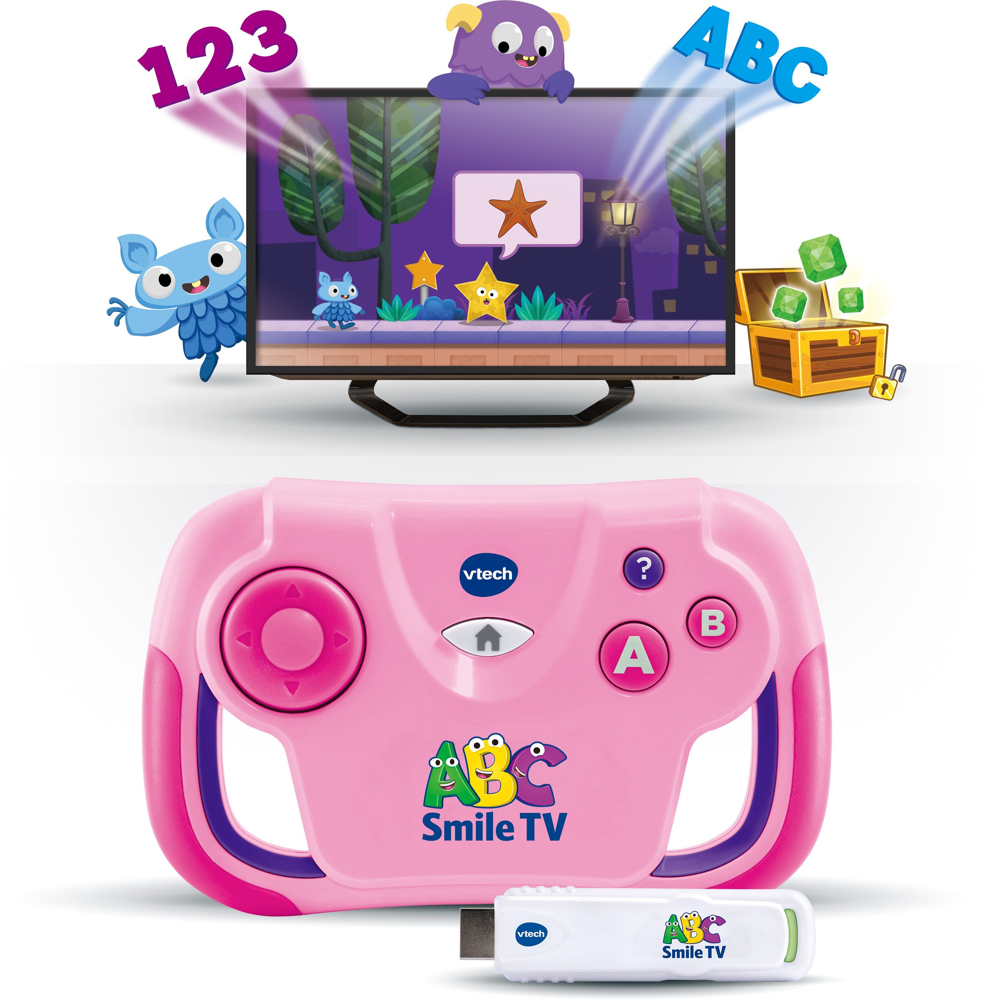pink Lernspielzeug TV, Smile School, Vtech® Set ABC Ready