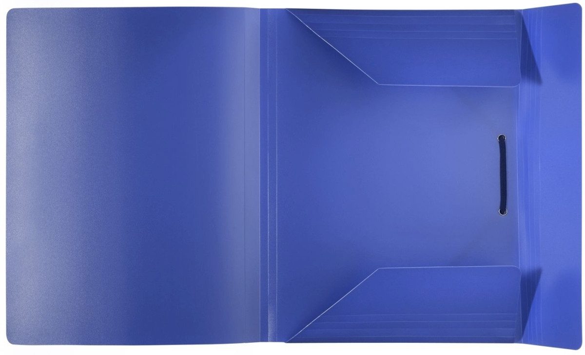 Fächermappe Sammelmappe A4 PP 16mm Rücken vollfarbig blau