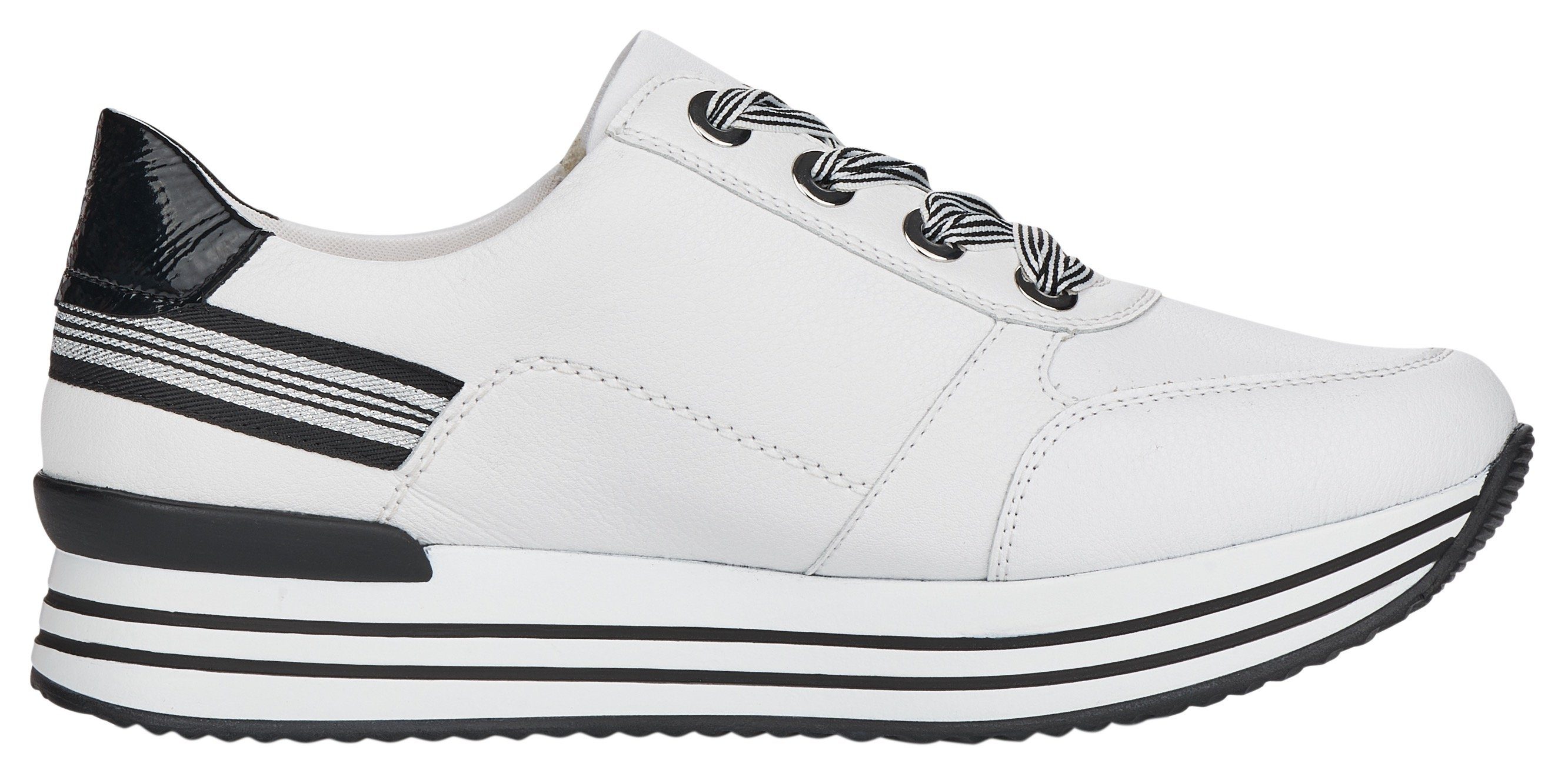 Remonte Plateausneaker mit Wechselfußbett, Freizeitschuh, Halbschuh, Schnürschuh