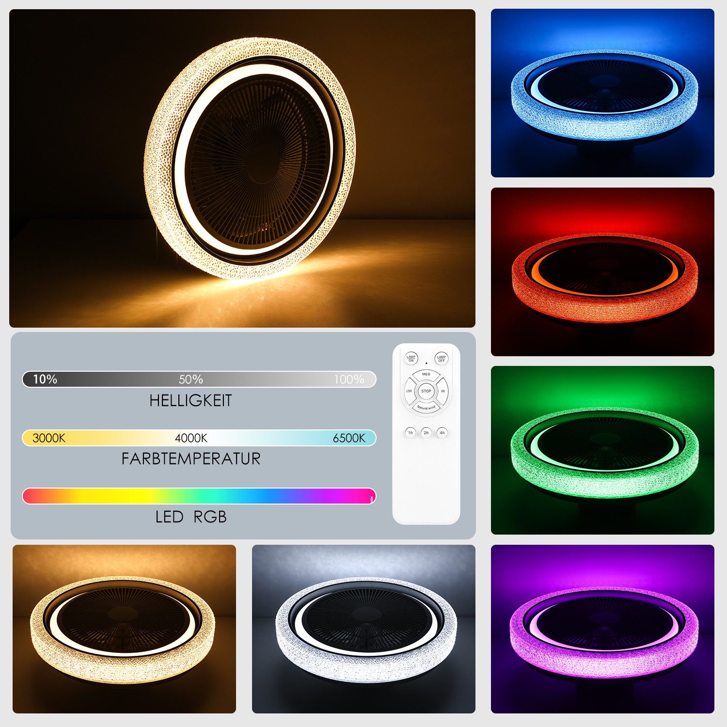 oyajia LED Deckenleuchte Musik RGB Deckenleuchte günstig online kaufen