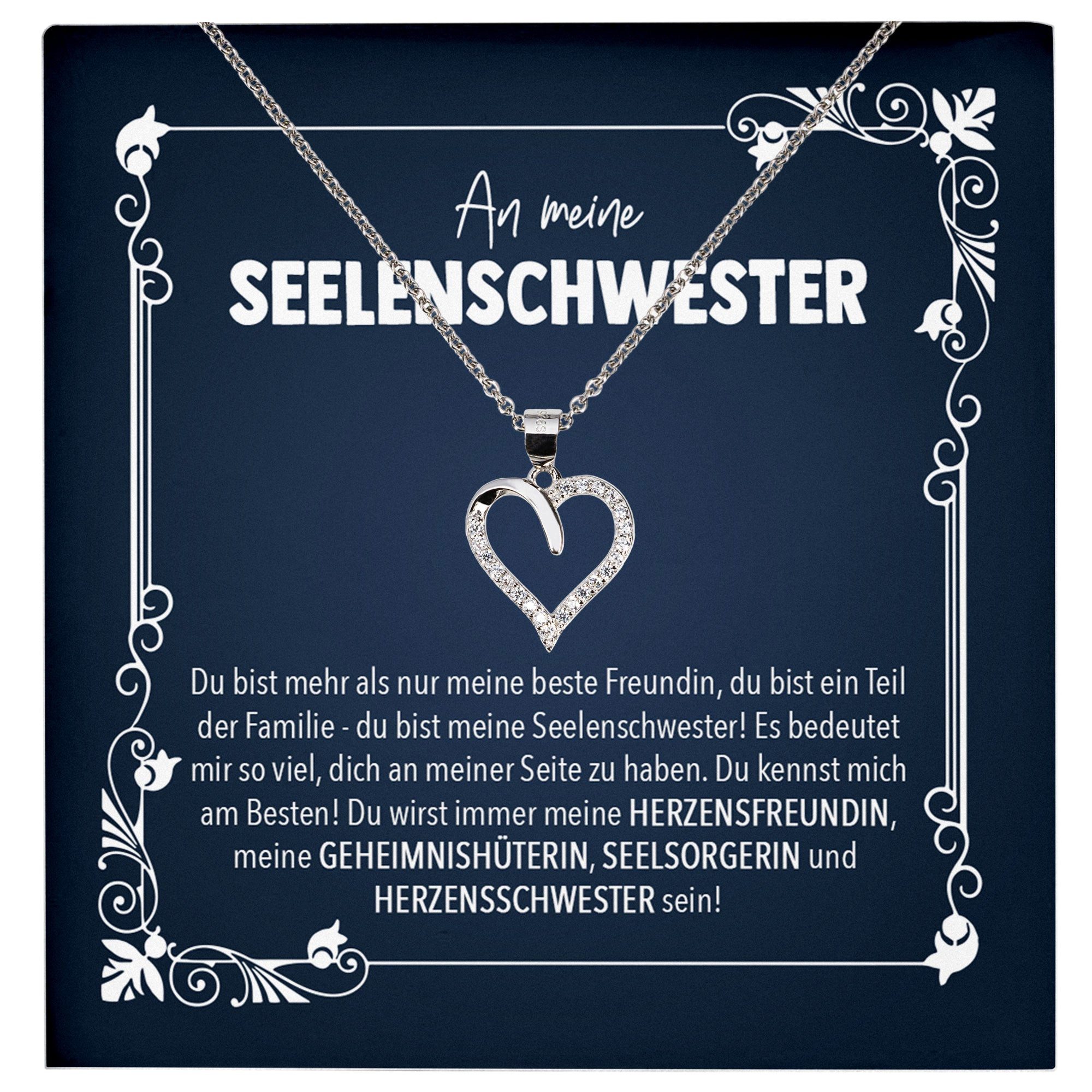 22Feels Schmuckset Freundschaftskette Geschenk Beste Freundin Bestie Frauen Halskette (inkl. Geschenktasche, Karte(n), Poliertuch, Beutel), Echt-Silber 925/000, Karte Made In Germany