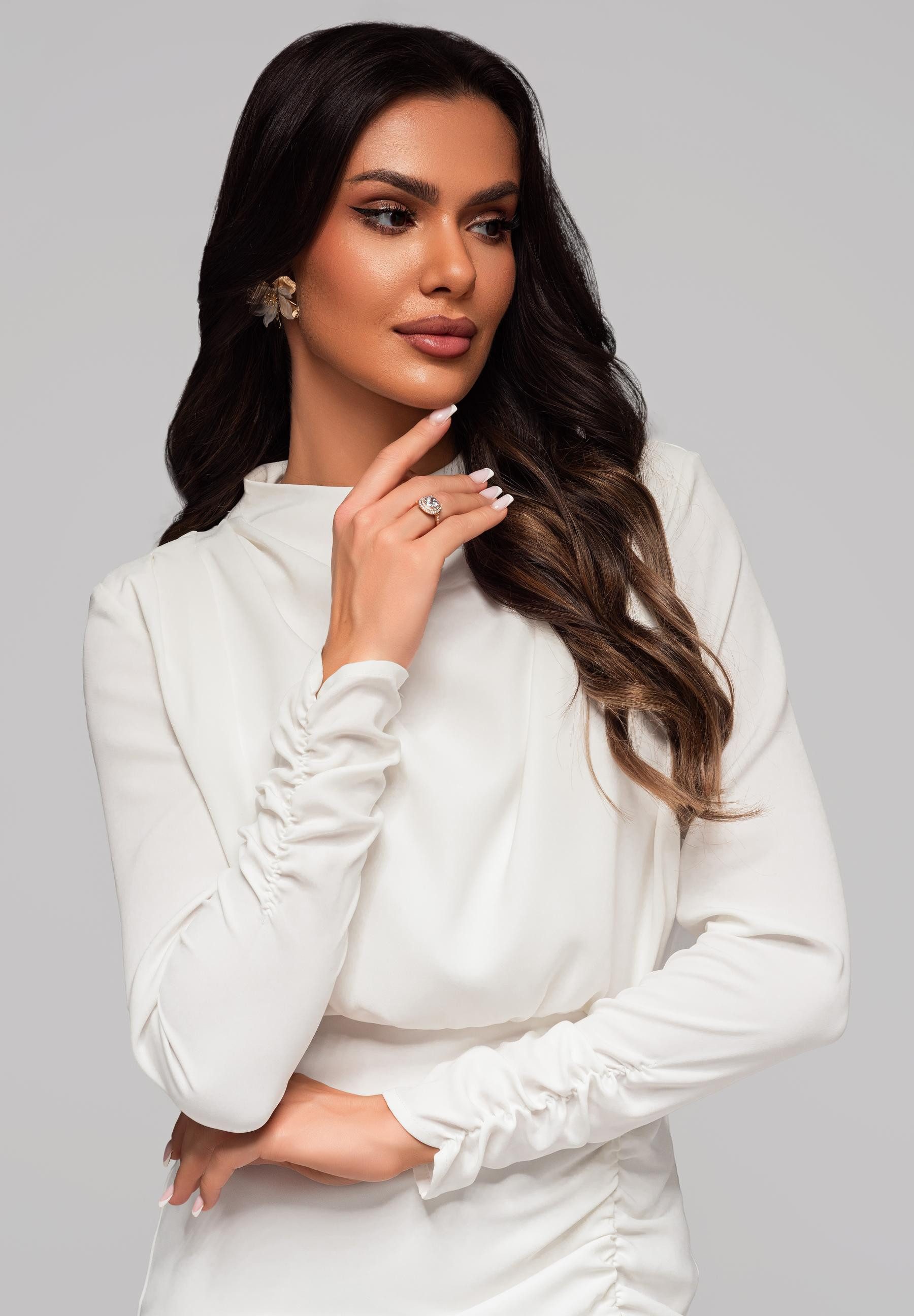 OMBRE Abendkleid Elegantes Midikleid mit hohem günstig online kaufen