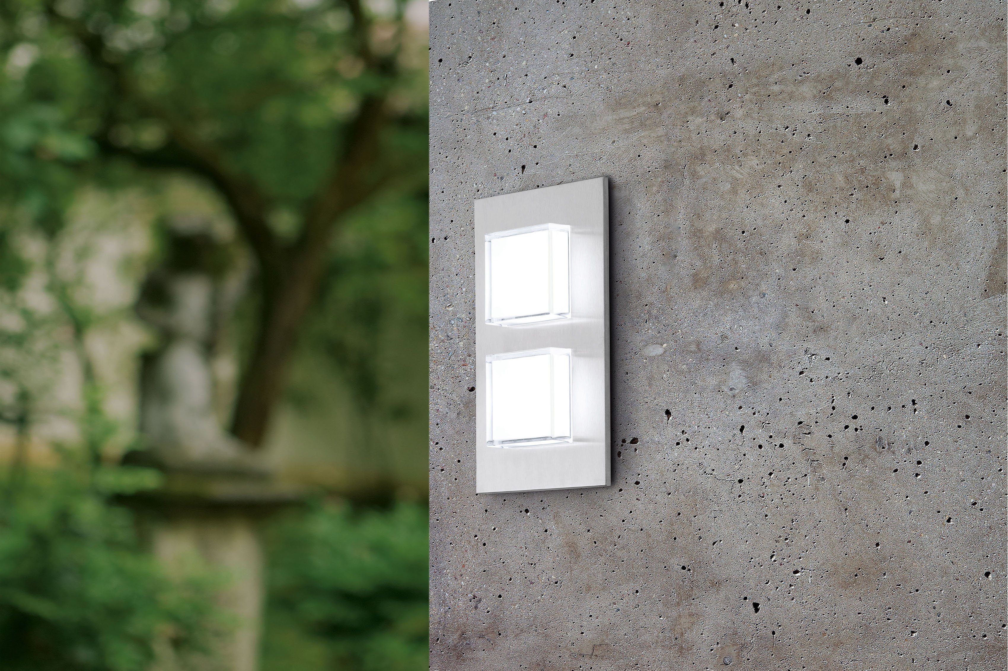 LED Außen-Wandleuchte Warmweiß, tauschbar fest EGLO integriert, LED LED Pias, möglich, Eckmontage