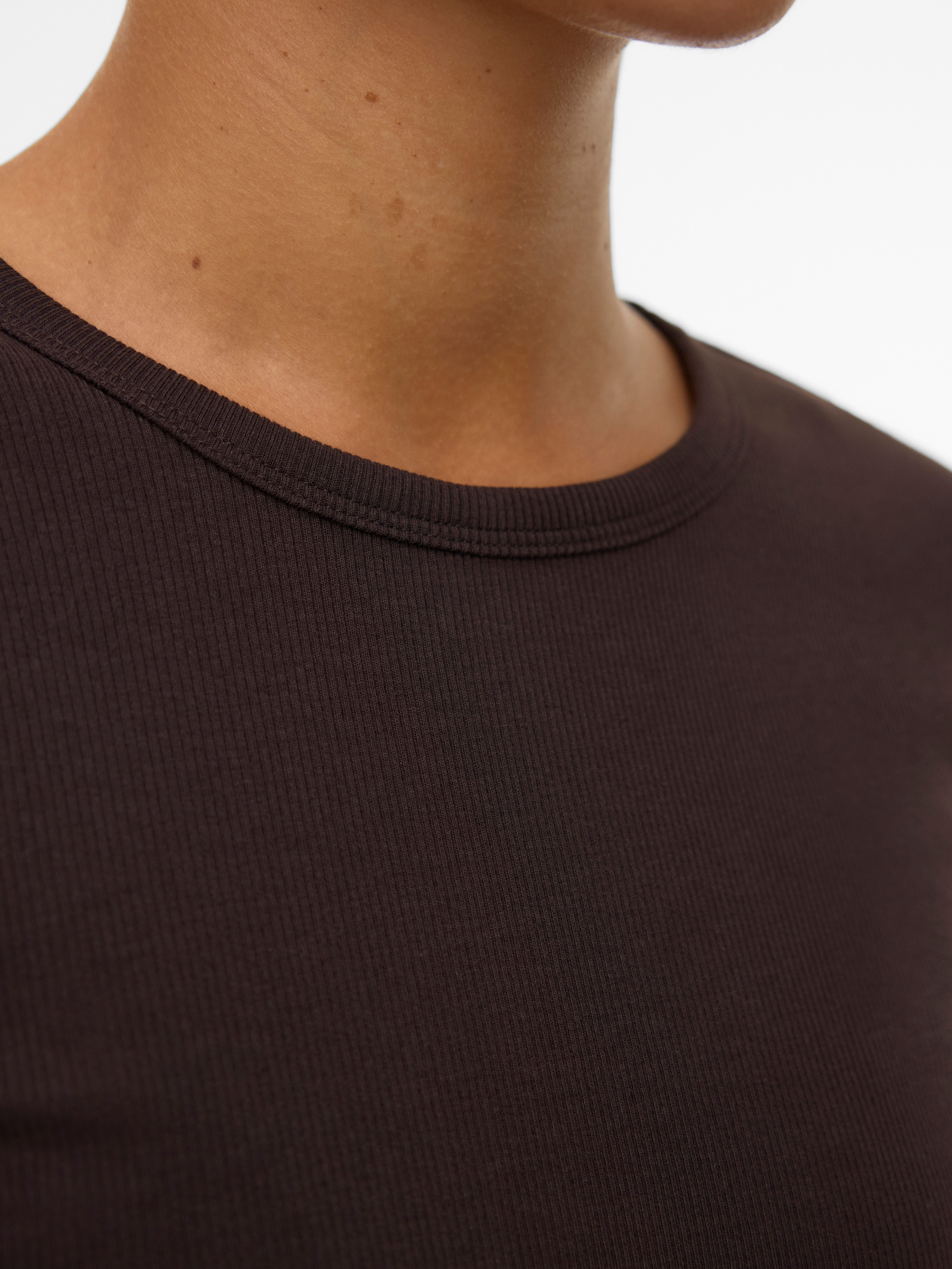 Vero Moda Langarmshirt VMCHLOE LS SHORT TOP JRS NOOS Baumwollmischung