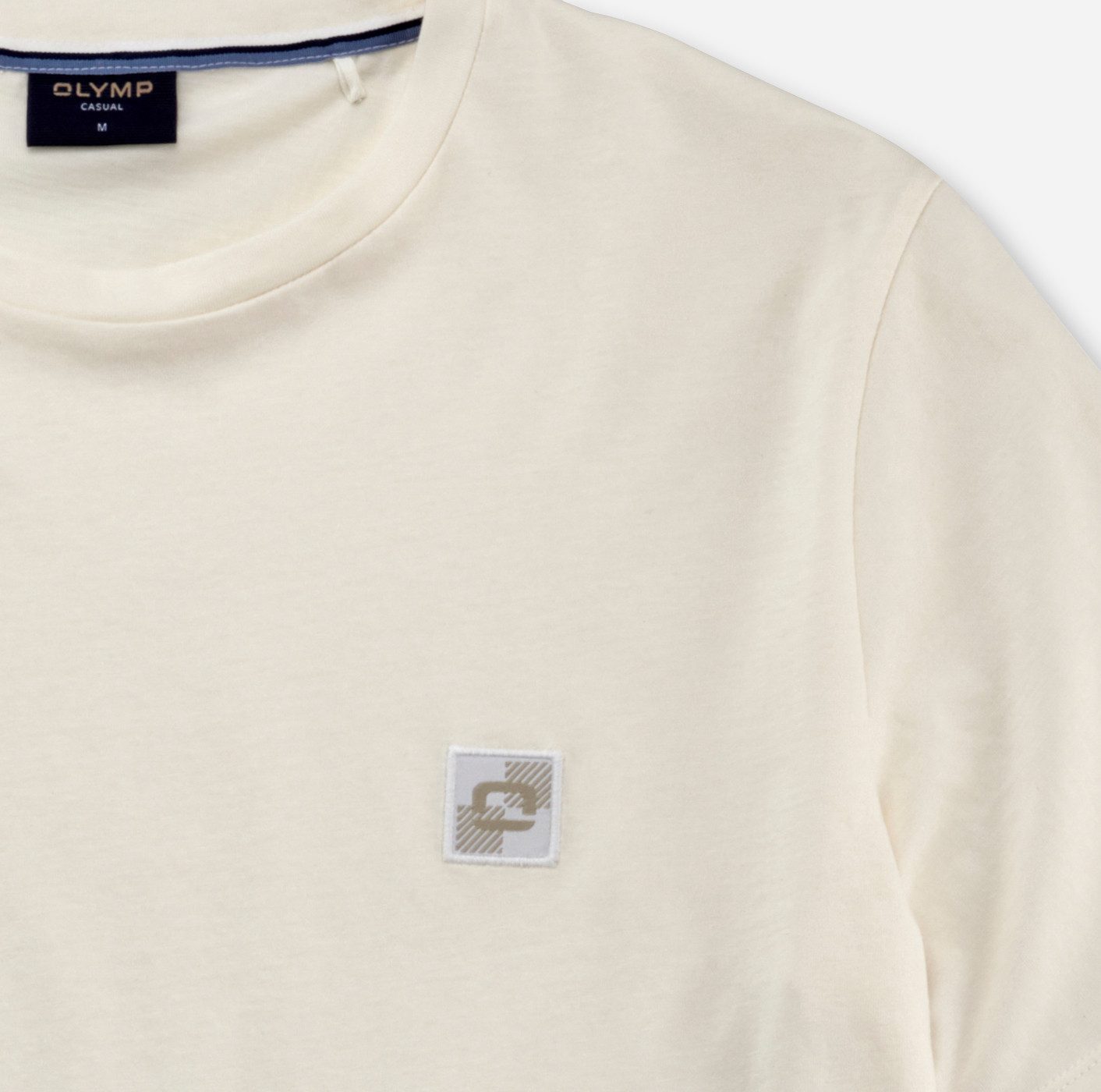 OLYMP T-Shirt OLYMP Wirk Casual mit Logo-Patch