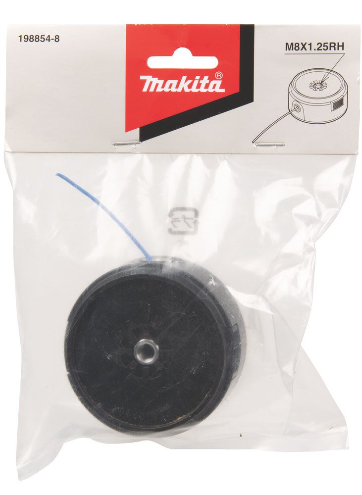 Makita Fadenspule, 8 m Fadenlänge, (1-St), 1-Fadenkopf Tap&Go, M8x1,25RH, 1,6 mm, Four-Leaf Mähfaden