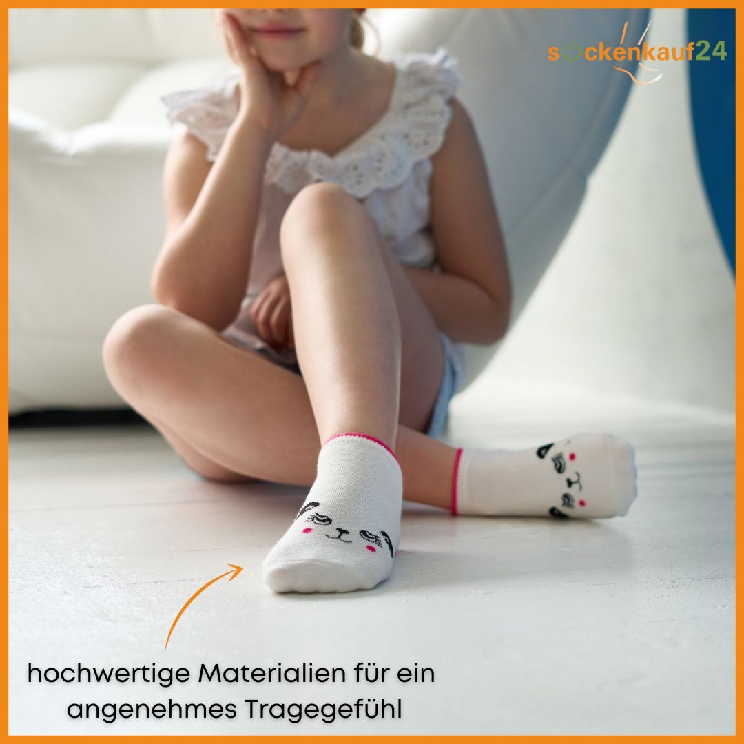 sockenkauf24 Sneakersocken 10 Paar Kinder Sneaker Socken Jungen & Mädchen Baumwolle Kindersocken (56290, 35-38) WP – Bild 4 von 5