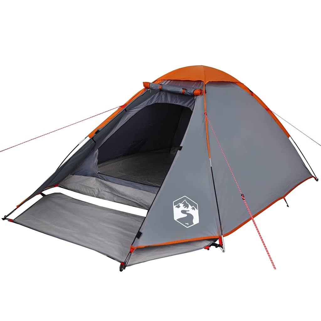 vidaXL Kuppelzelt Kuppel-Campingzelt 2 Personen Grau günstig online kaufen