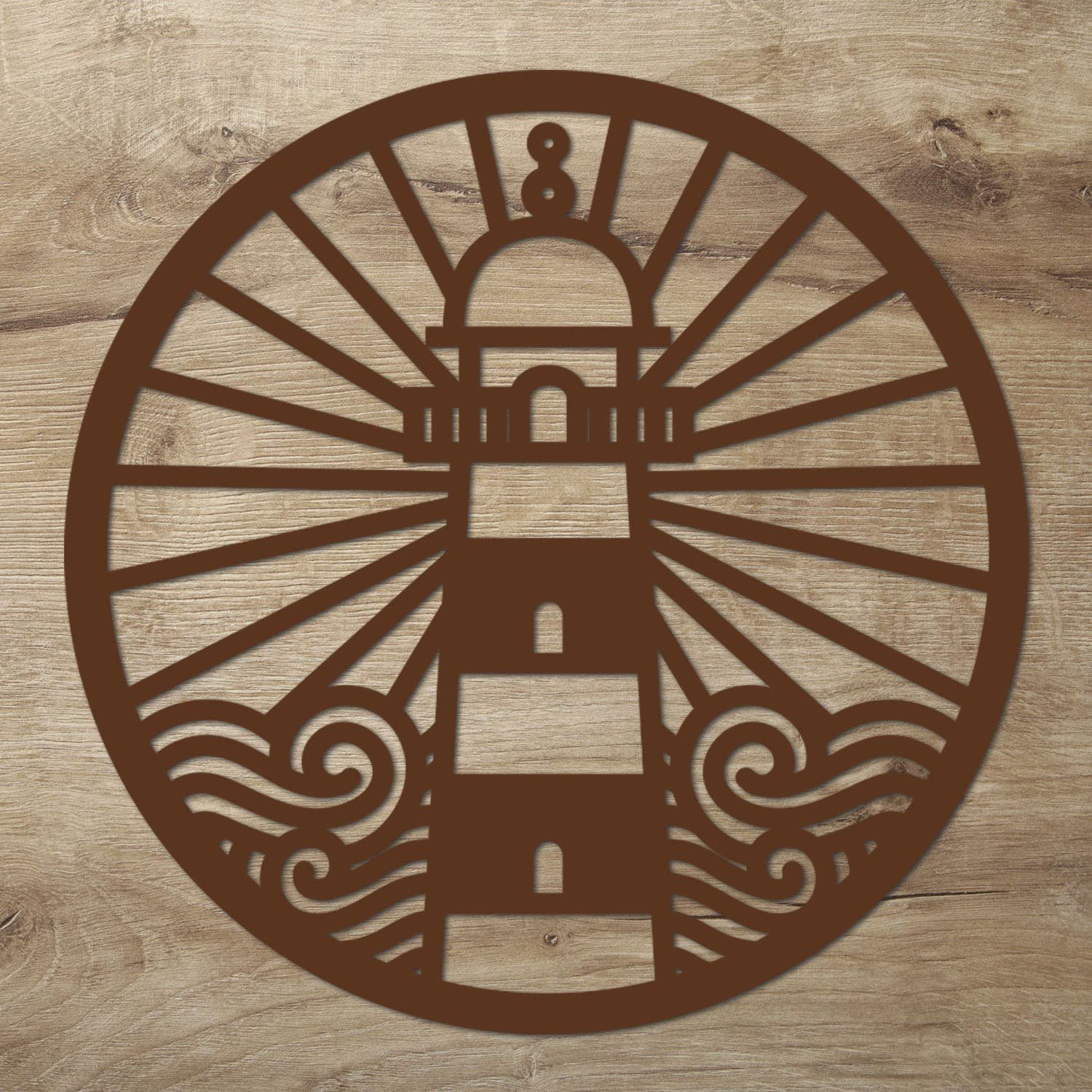 Sea-Club Leuchtturm Wanddekoration - 19x63cm, Holz/Metall, Maritime Deko Für Zuhause