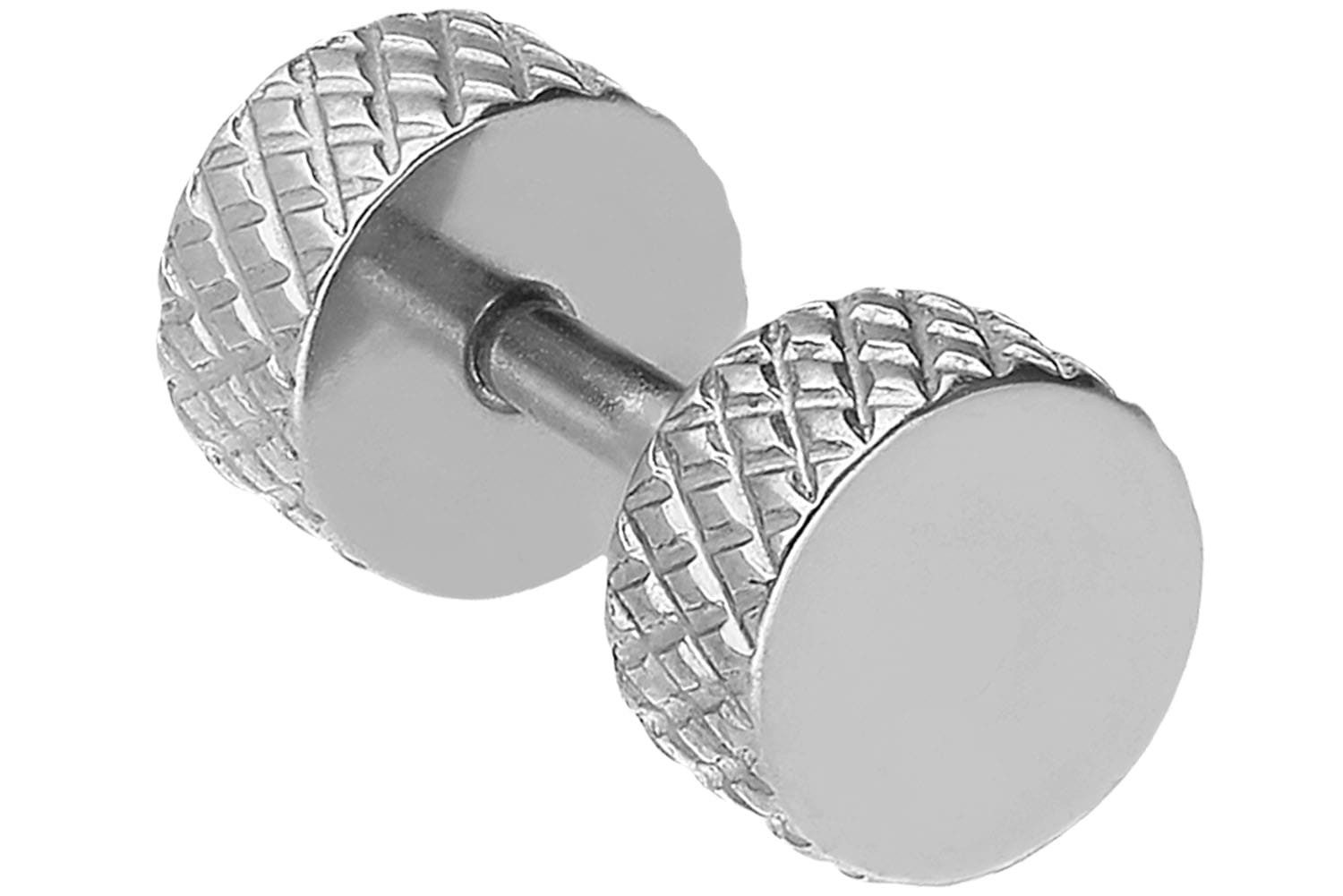 PIERCINGLINE Fake-Ear-Plug Chirurgenstahl Fake Plug KOLBEN-DESIGN (Fake Plugs, 1-tlg)