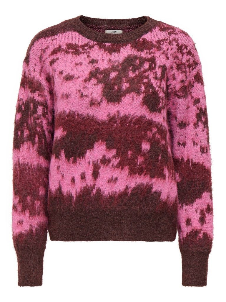 JDY Strickpullover JDYLESLIE L/S O-NECK JACQ. PULLOVER