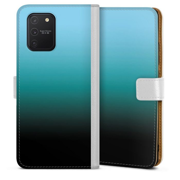 DeinDesign Handyhülle zweifarbig Farbverlauf schwarz Modern Darkness Samsung Galaxy S10 Lite Hülle Handy Flip Case Wallet Cover