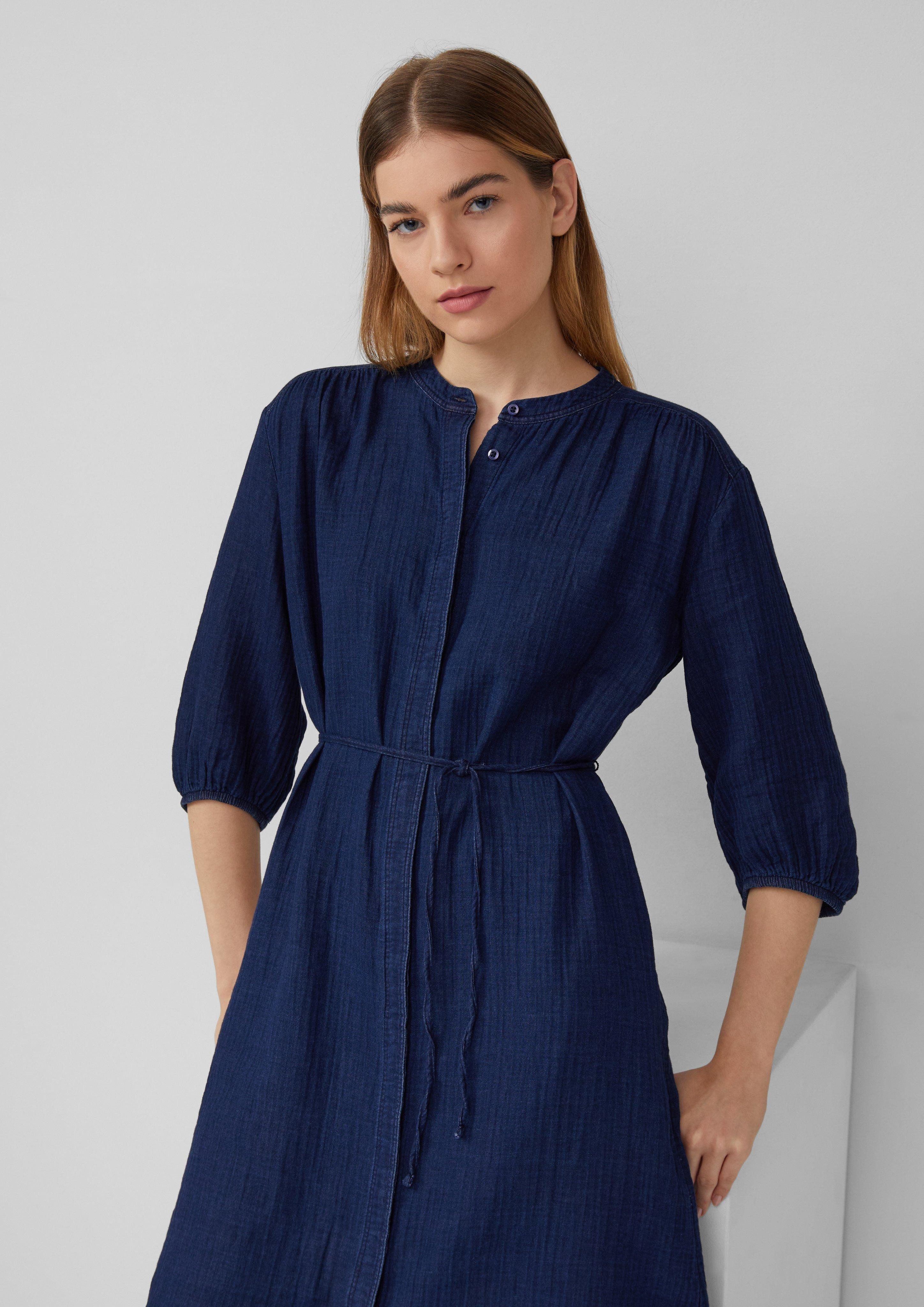 s.Oliver Maxikleid Indigo dyed Midikleid mit günstig online kaufen