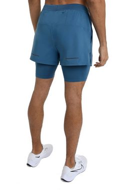 TCA Trainingsshorts TCA Herren Flyweight 2 in 1 Laufhose mit Taschen - Blau (1-tlg)