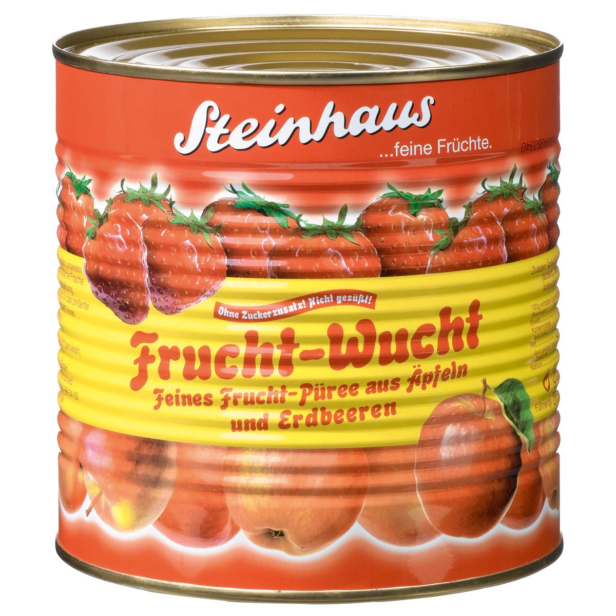 Steinhaus Obstkonserve, Steinhaus Frucht Wucht Erdbeer ungesüßt feinstes Frucht Püree 2650g