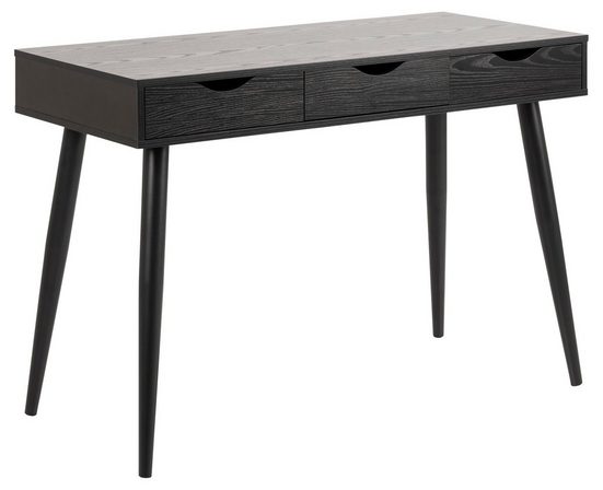 ebuy24 Schreibtisch »Nete Schreibtisch mit 3 Schubladen schwarz.«