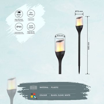 bmf-versand LED Solarleuchte Solarleuchte Garten Erdspieß Solarlampe Außenleuchte Gartenfackel