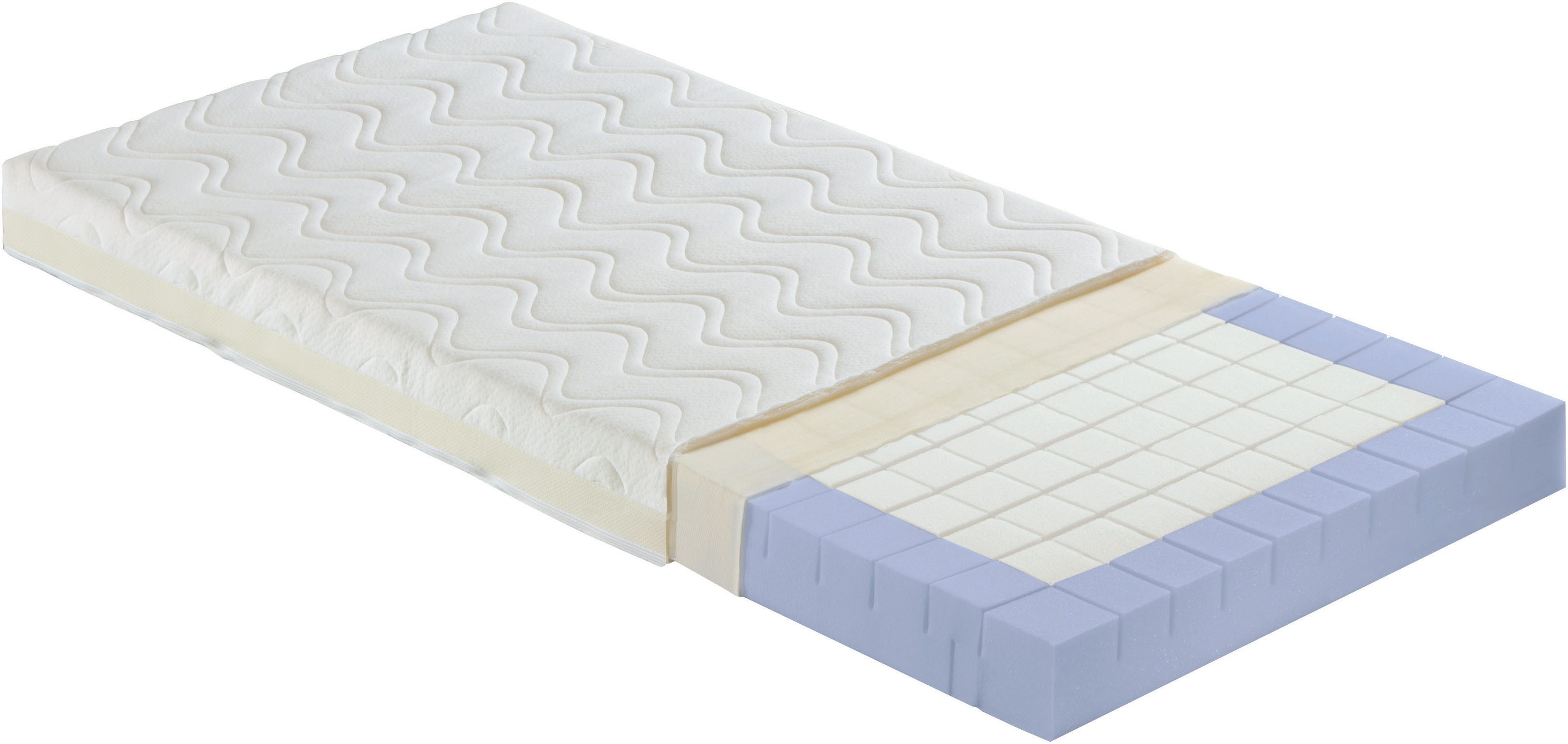 Babymatratze AIRWELL 100, 70x140cm, Kaltschaum Kindermatratze, PAIDI, 10 cm hoch, (mittlere Stauchhärte, 95°C waschbarer Bezug in Weiß), Umlaufende Trittkante, atmungsaktiv, langlebig, Wendematratze