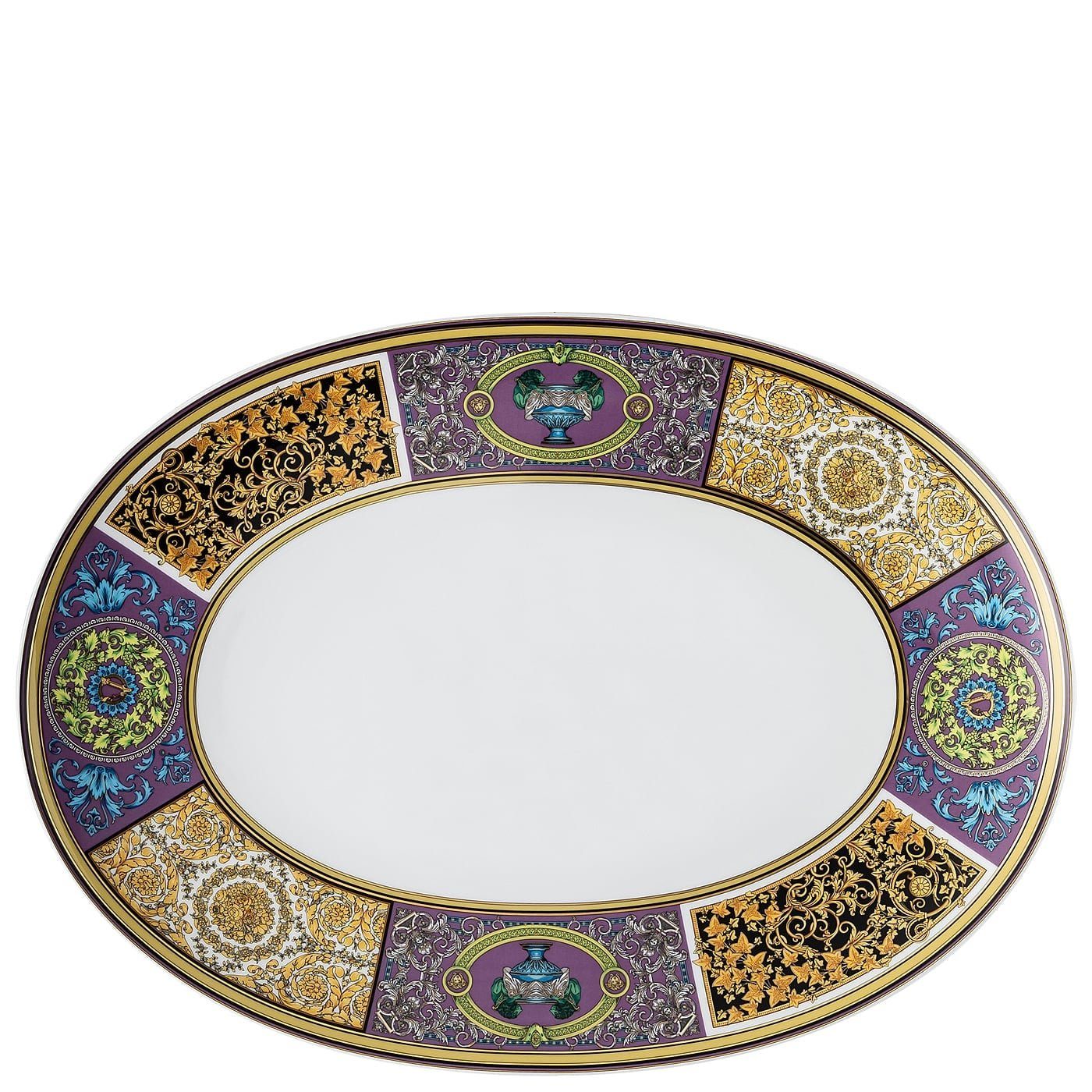 Rosenthal meets Servierplatte 38 cm, Mosaic Platte Versace Porzellan Barocco